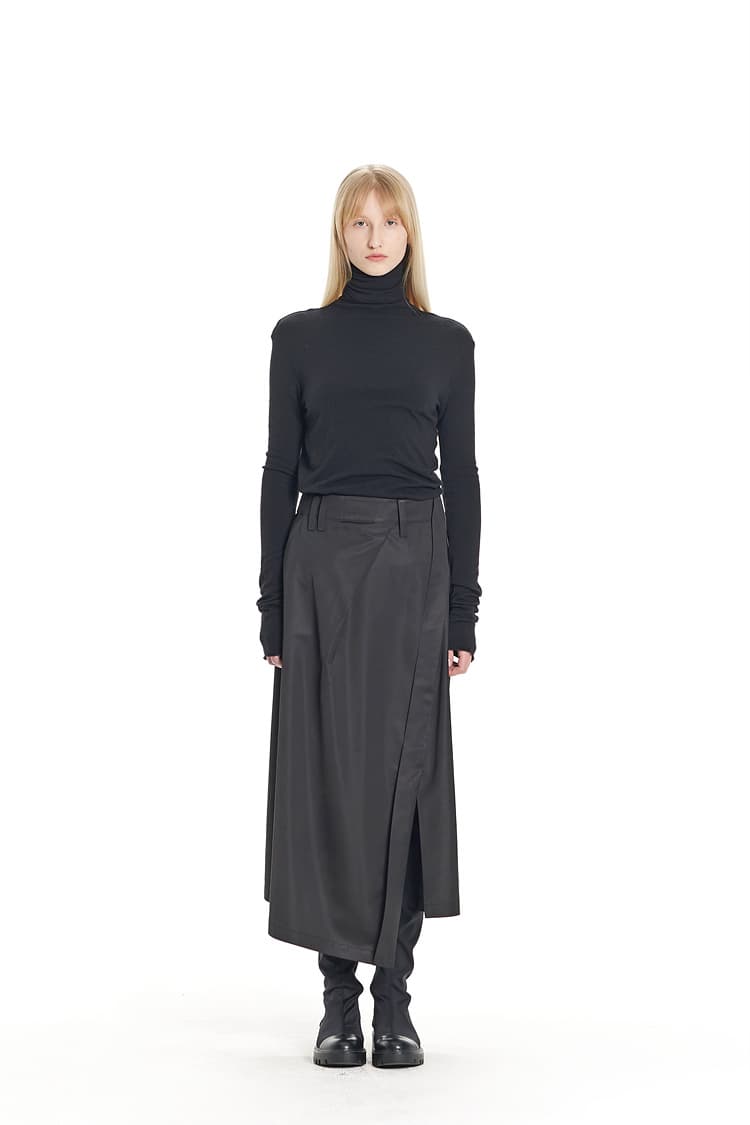 GDeL Slim Turtleneck Top (Grey)