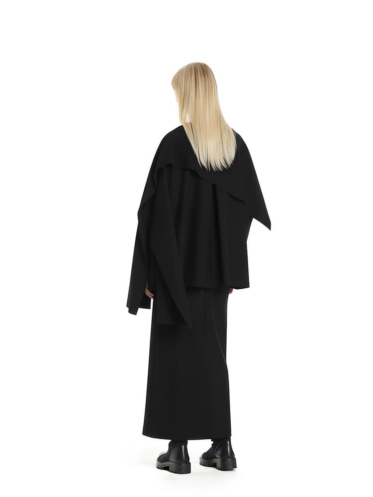 GDeL Less Line Cape Wide Top (Black) — vue 5