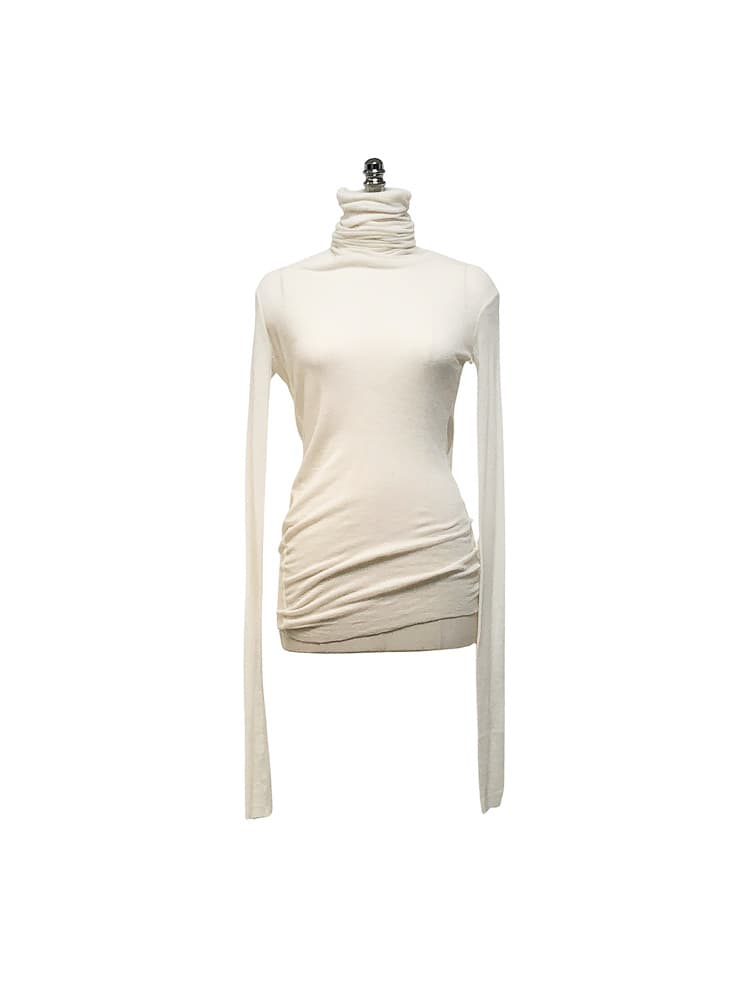 GDeL Slim Turtleneck Top (Ivory) — vue 12