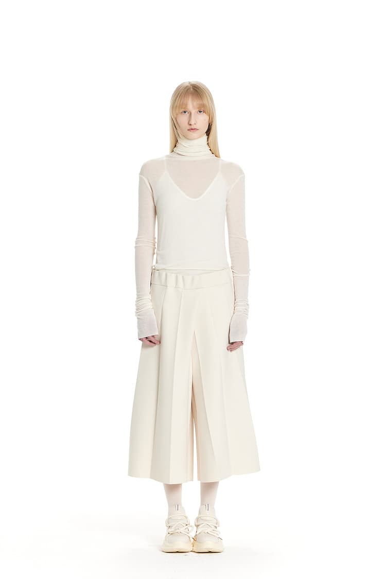 GDeL Slim Turtleneck Top (Ivory) — vue 4