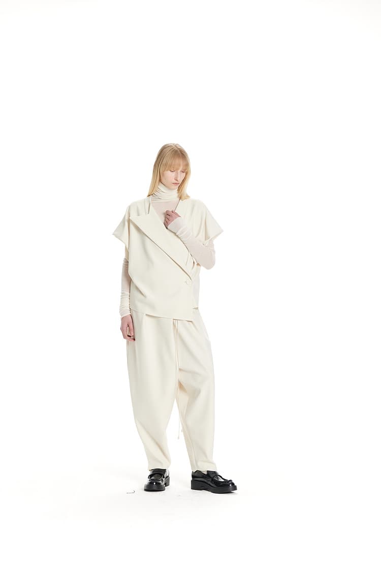 GDeL Less Line Volume Pants (Cream) — vue 10