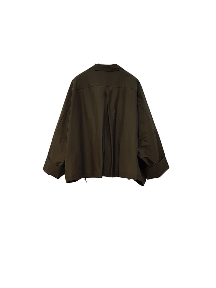 GDeL Recycled Nylon Wide Jacket (Khaki) — vue 6