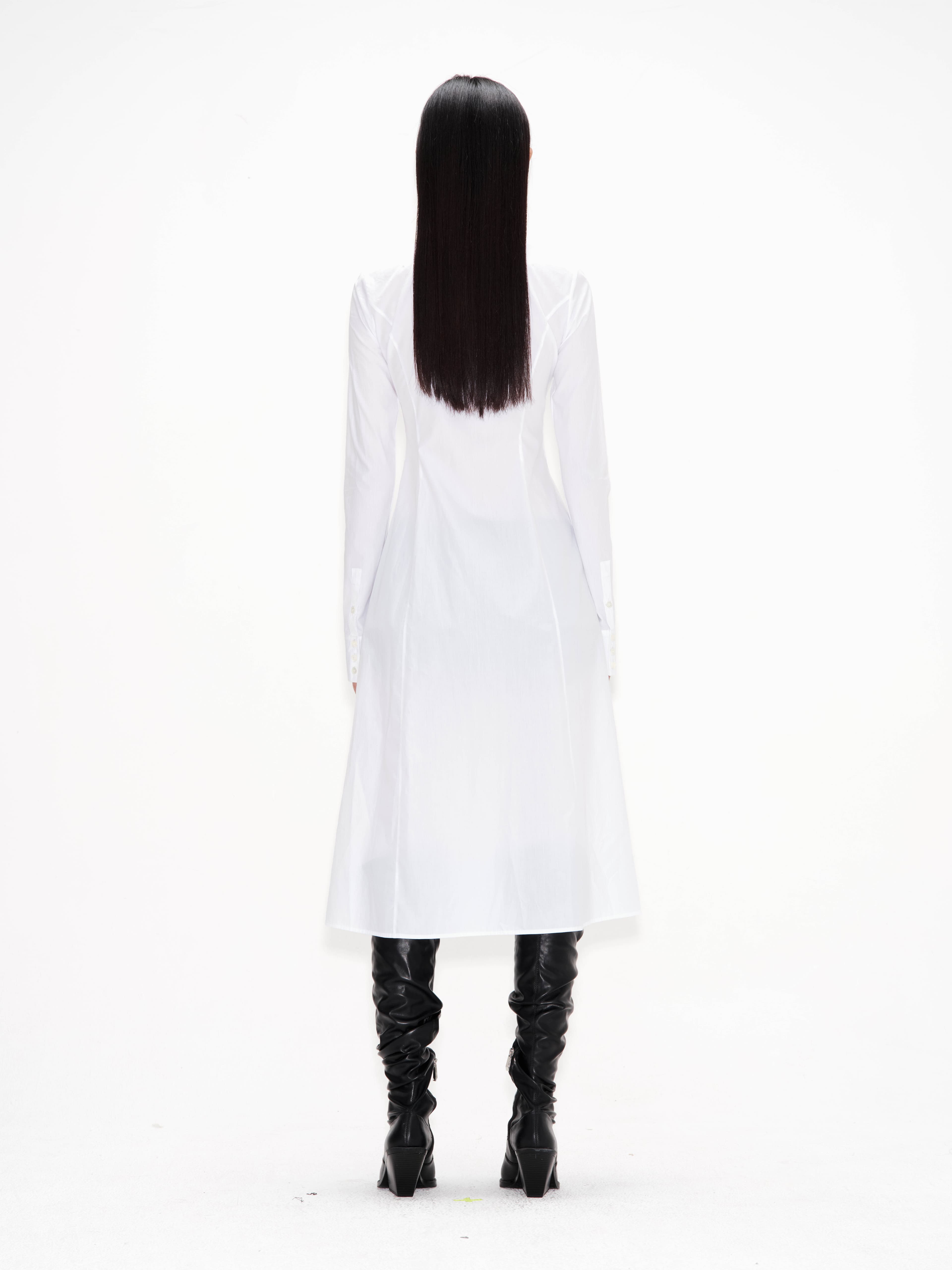 Asymmetric Cuffs Ruffle Long Shirt — vue 3