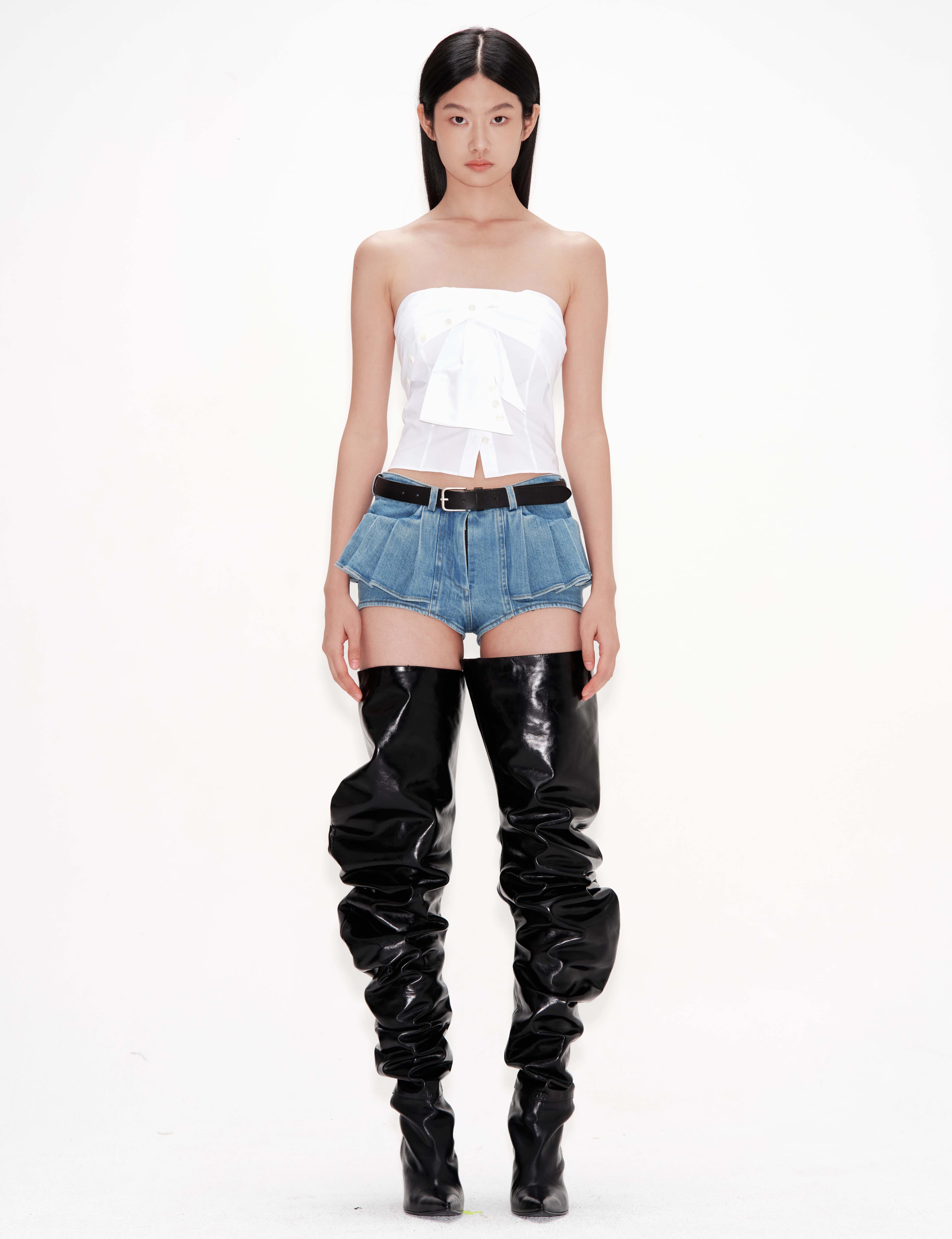 Shirt Detail Top (White)