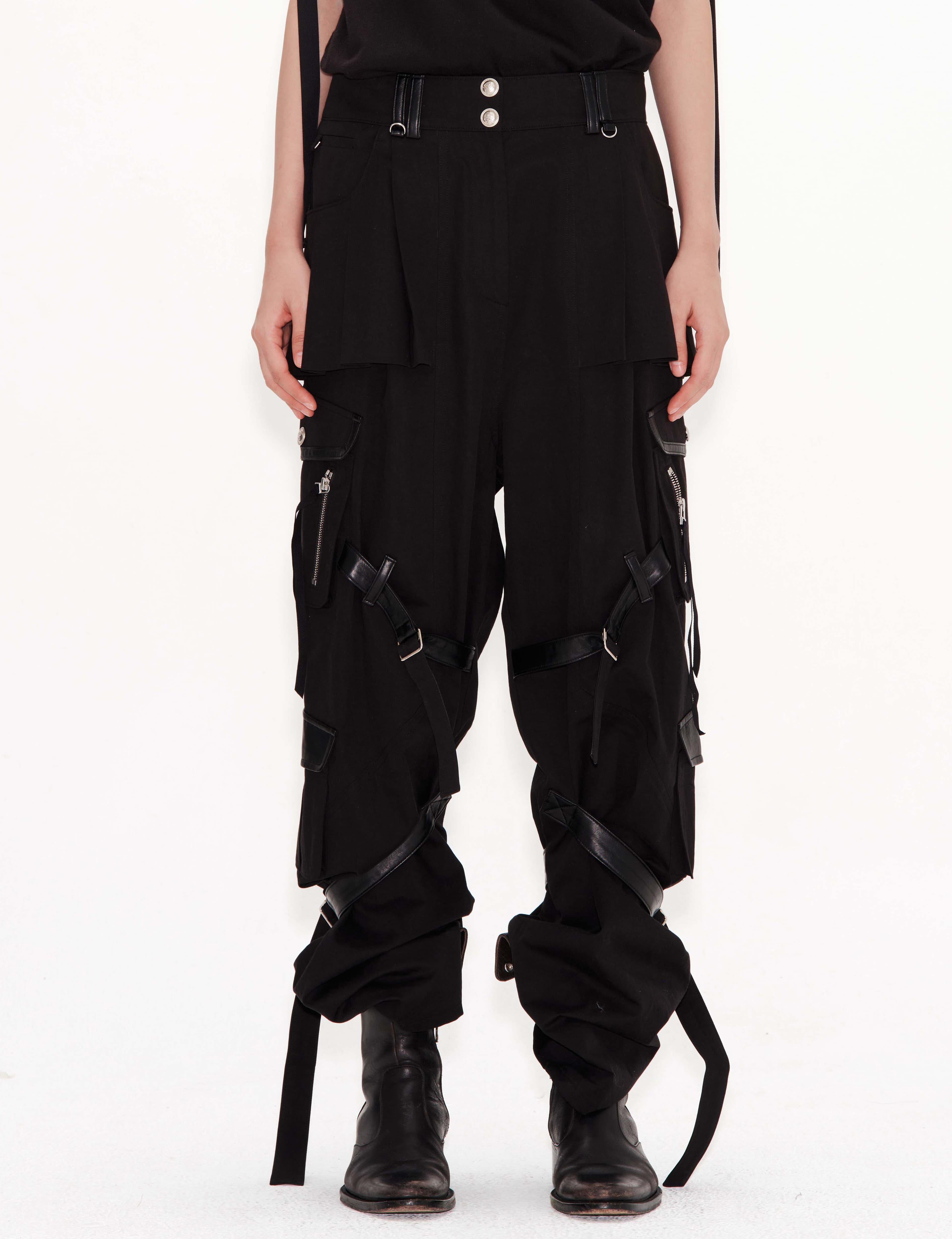 Pleated Skirt Cargo Pants