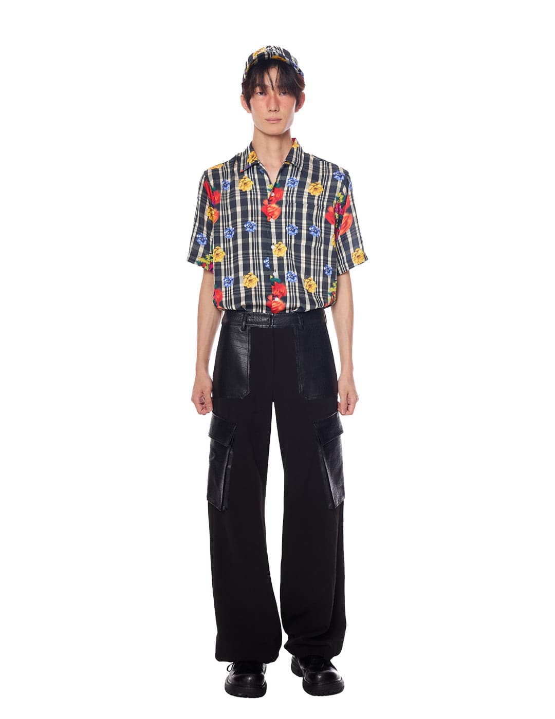 Faux Leather Cargo Pants