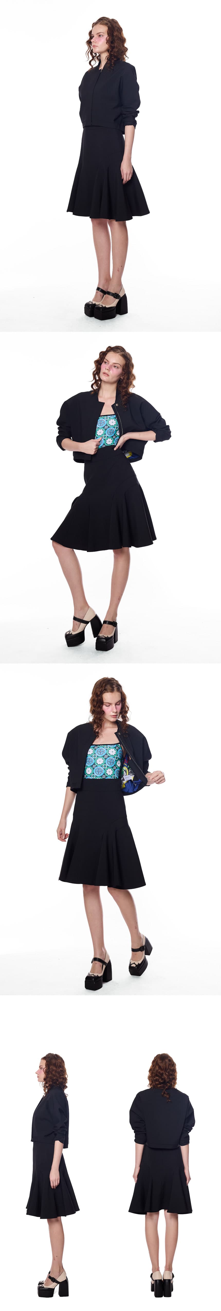 Side Seam Ruffle Midi Skirt — vue 2