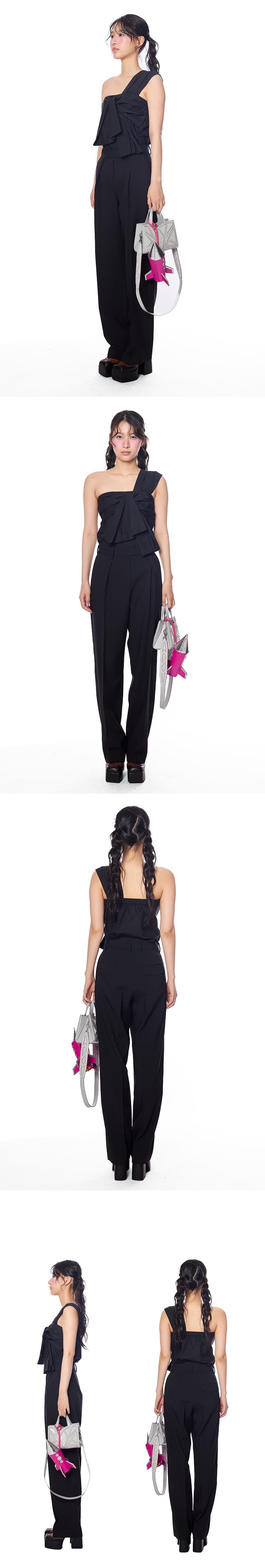 Unbalanced Ribbon Shoulder Top — vue 2