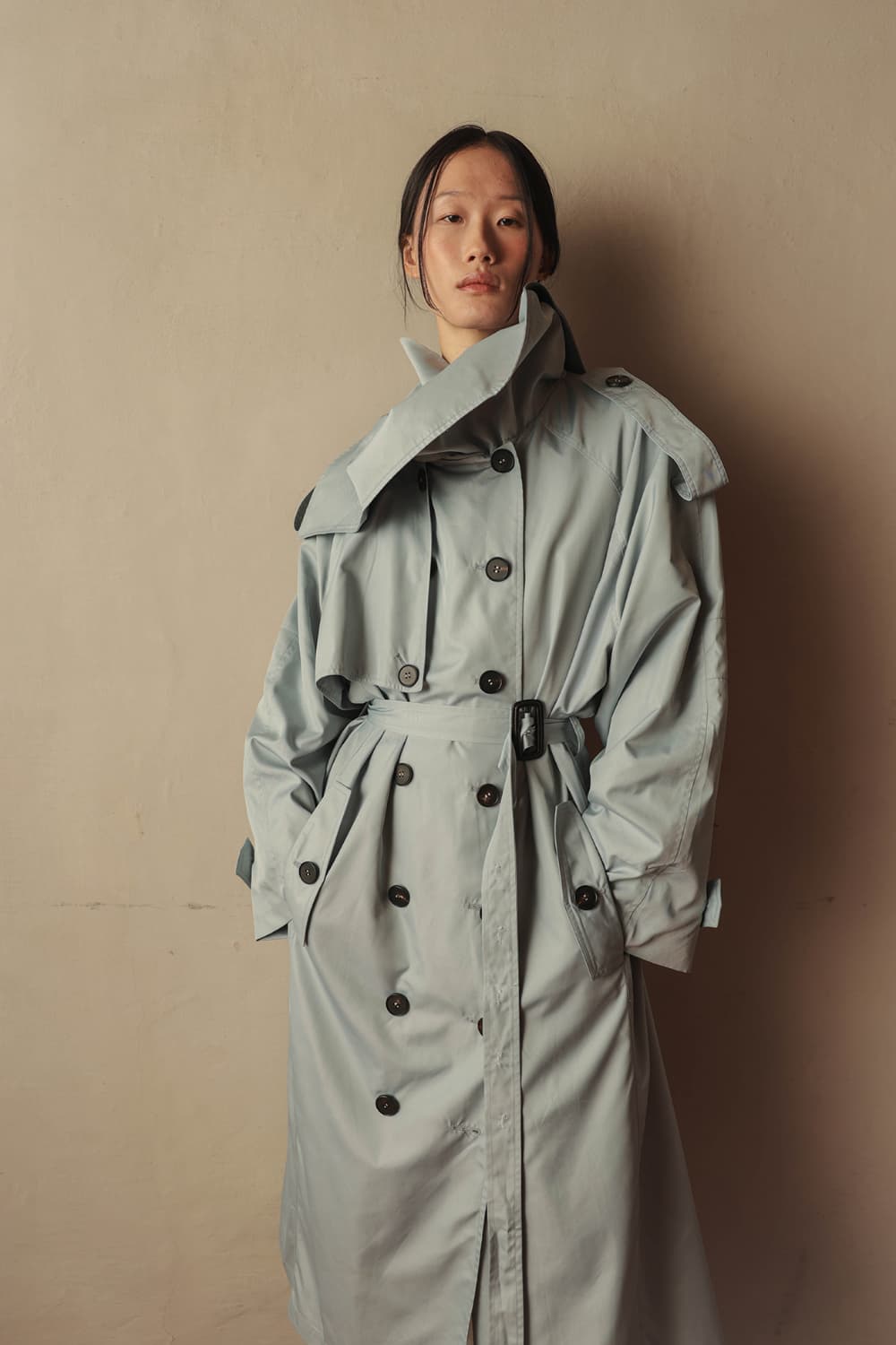 Convertible Raglan Oversized Trench Coat — vue 6
