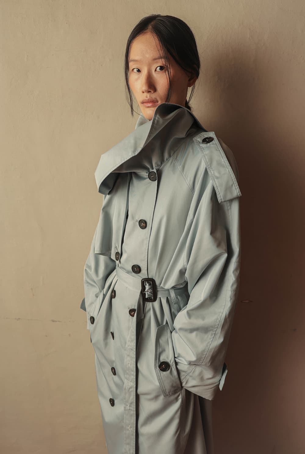 Convertible Raglan Oversized Trench Coat — vue 8
