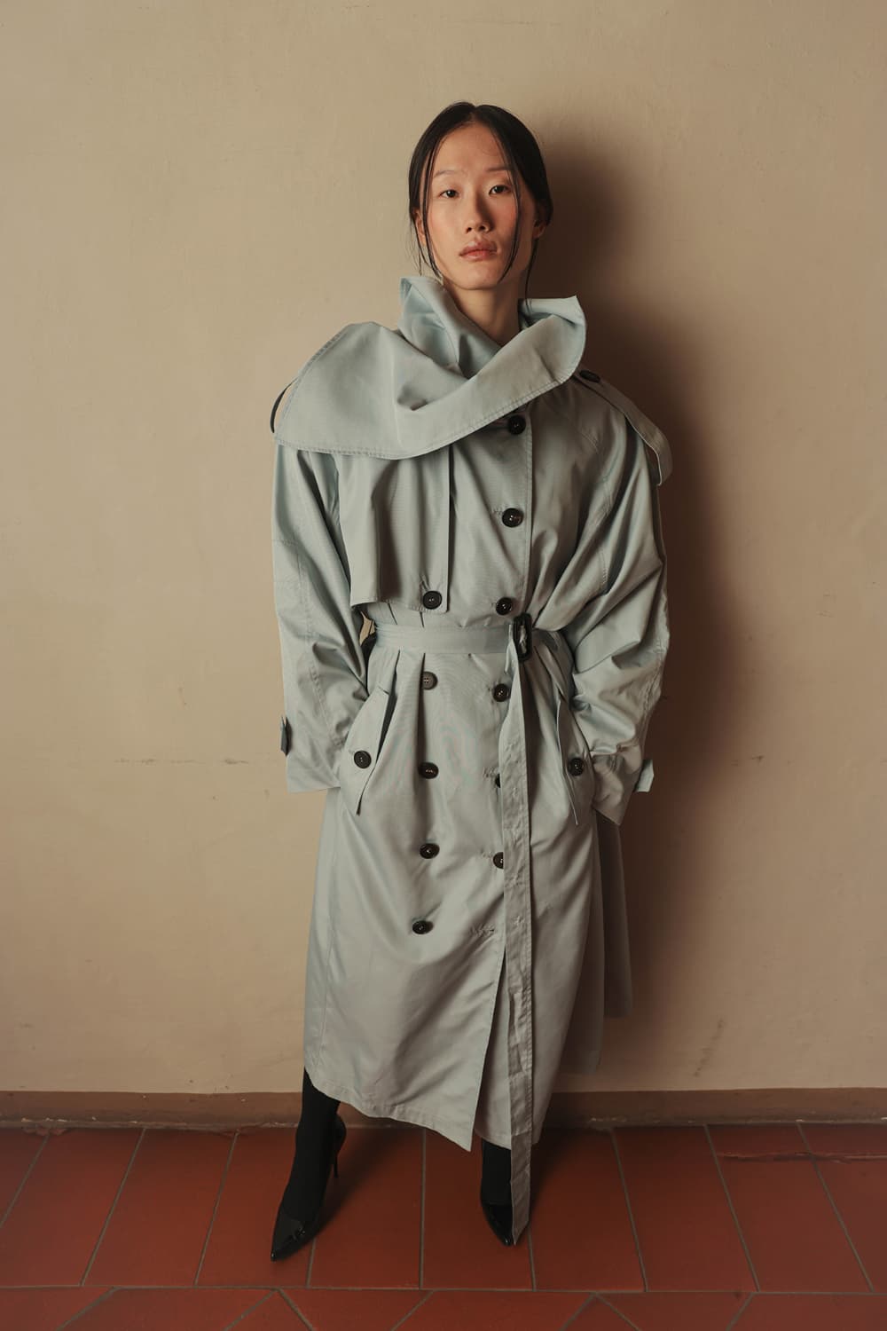 Convertible Raglan Oversized Trench Coat — vue 10