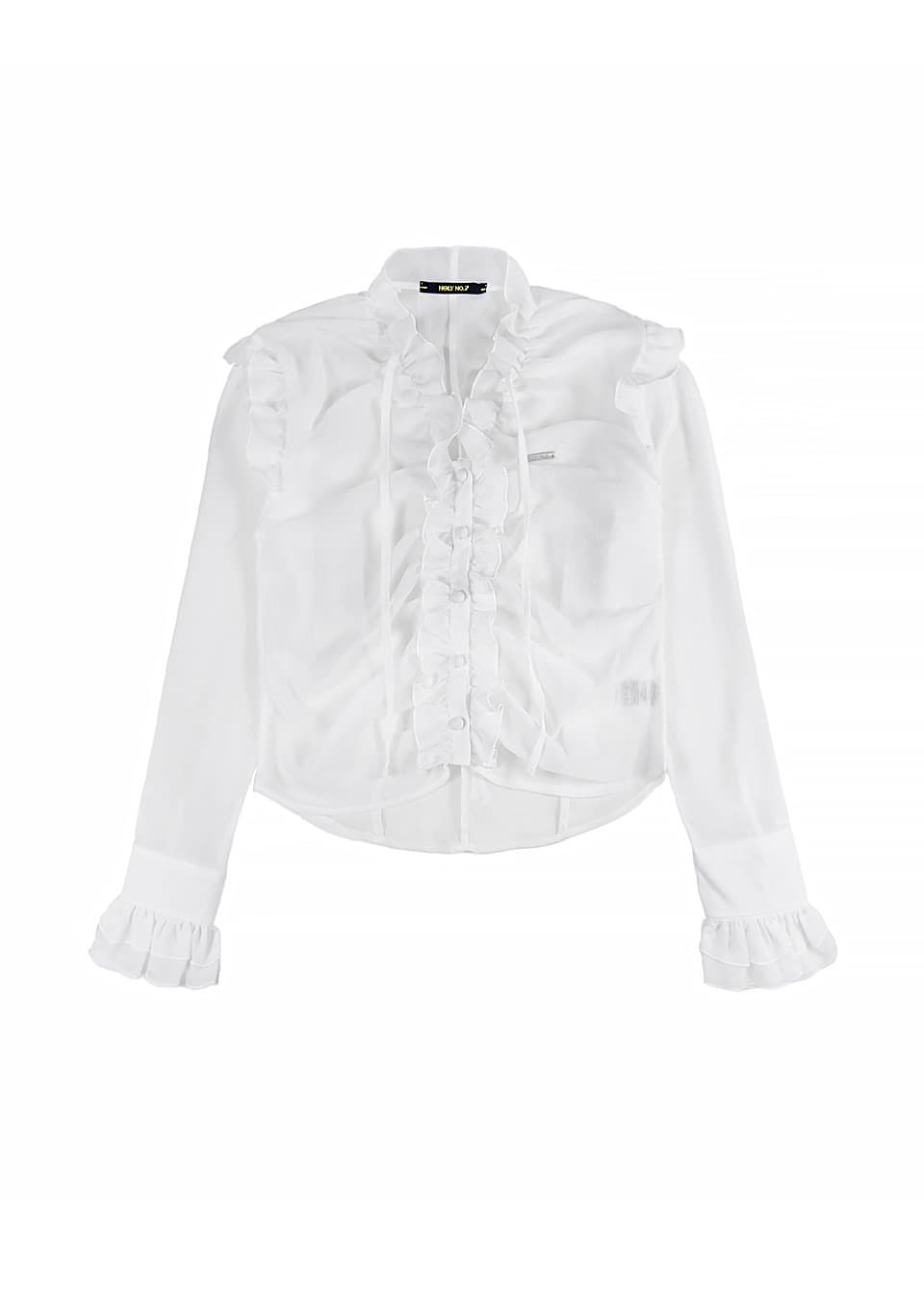 lace ruffle strap blouse_WHITE