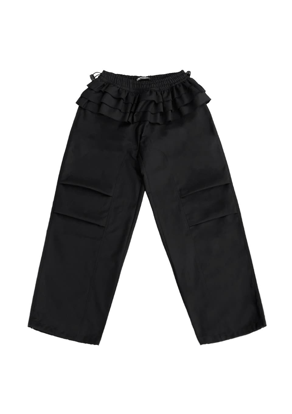Ruffles Wide Pants_BLACK