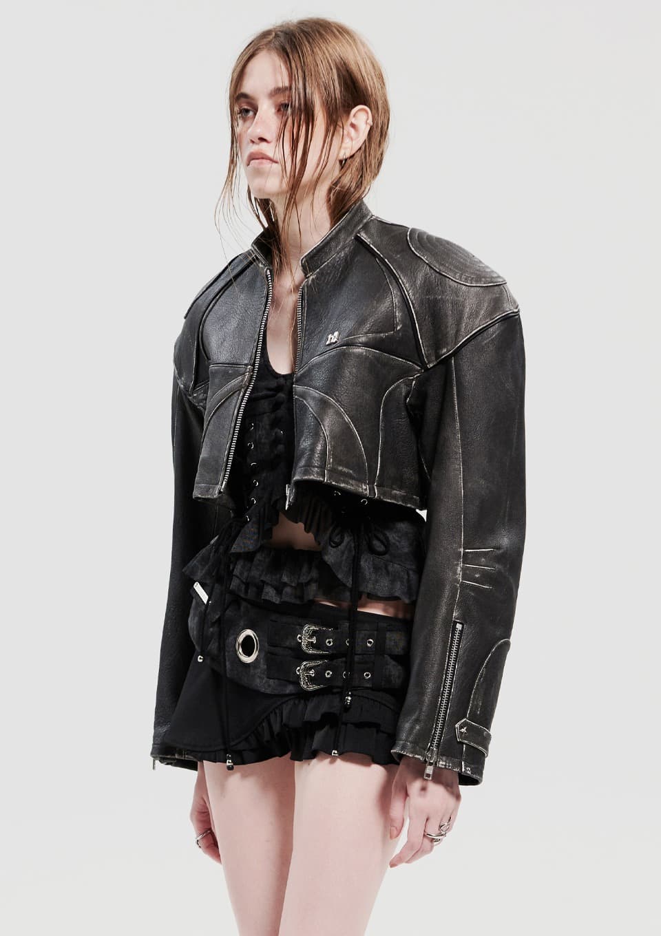 Crop Racer Vintage Sheepskin Jacket