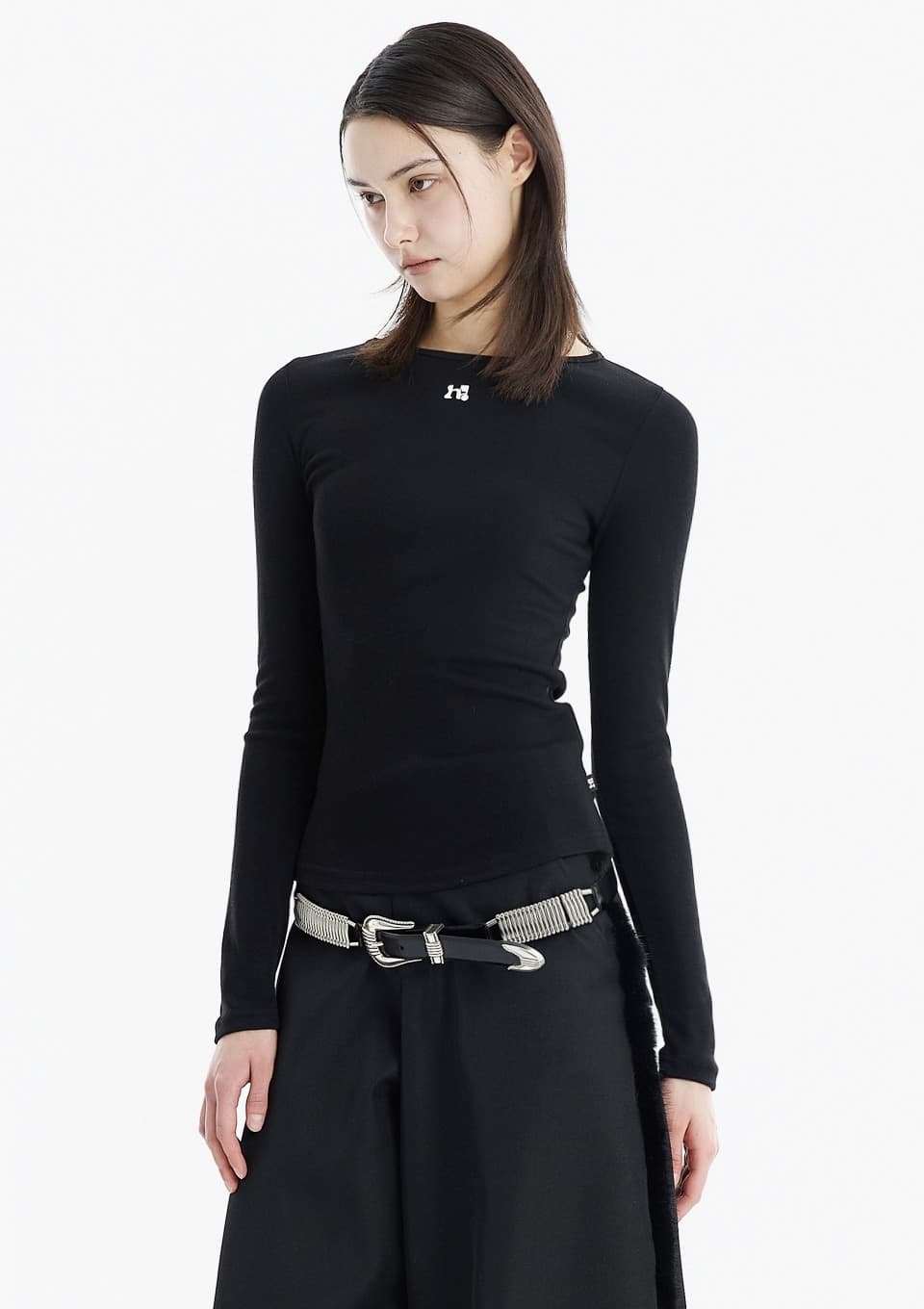 Holy White Symbol Long Sleeve _ black