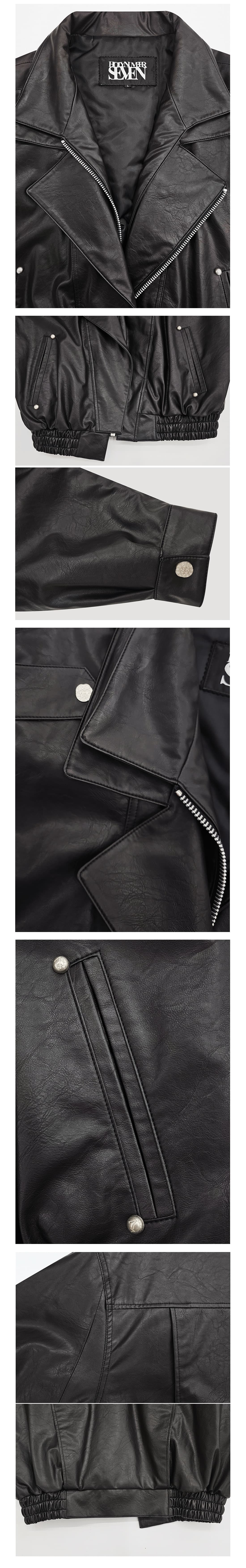 Double Collar Shoulder Outerwear _ Black — vue 8