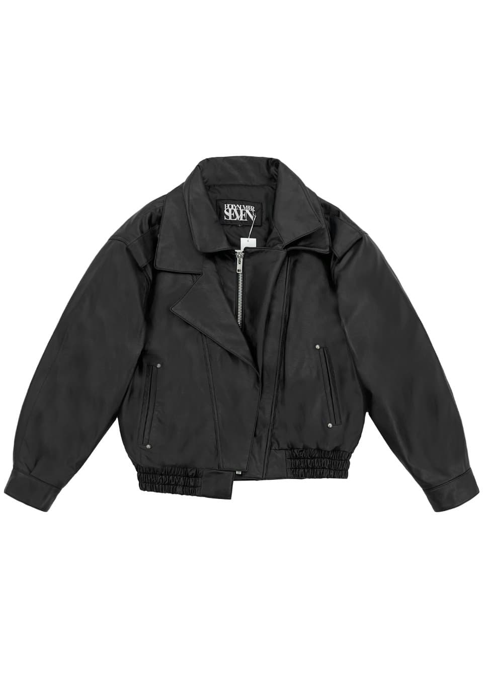 Double Collar Shoulder Outerwear _ Black