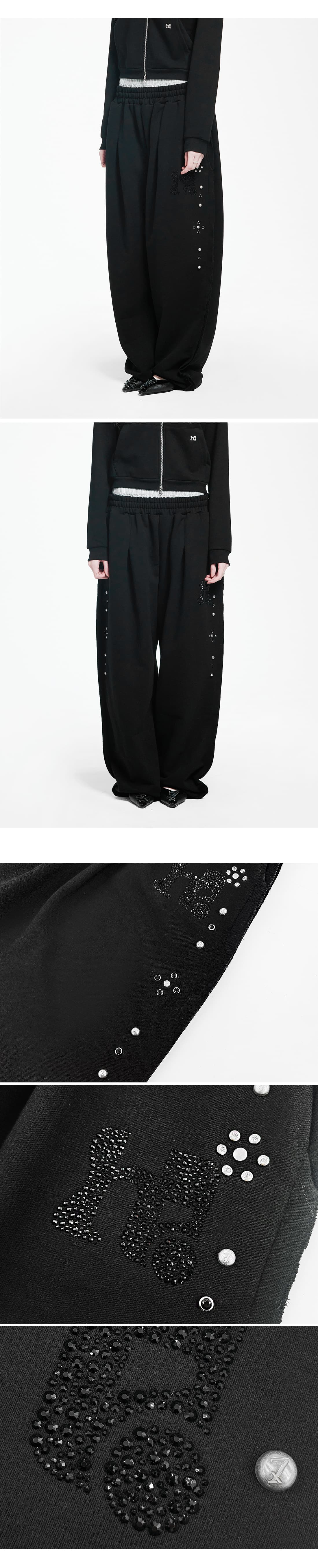 Simple One Tuck String Pants_BLACK — vue 5