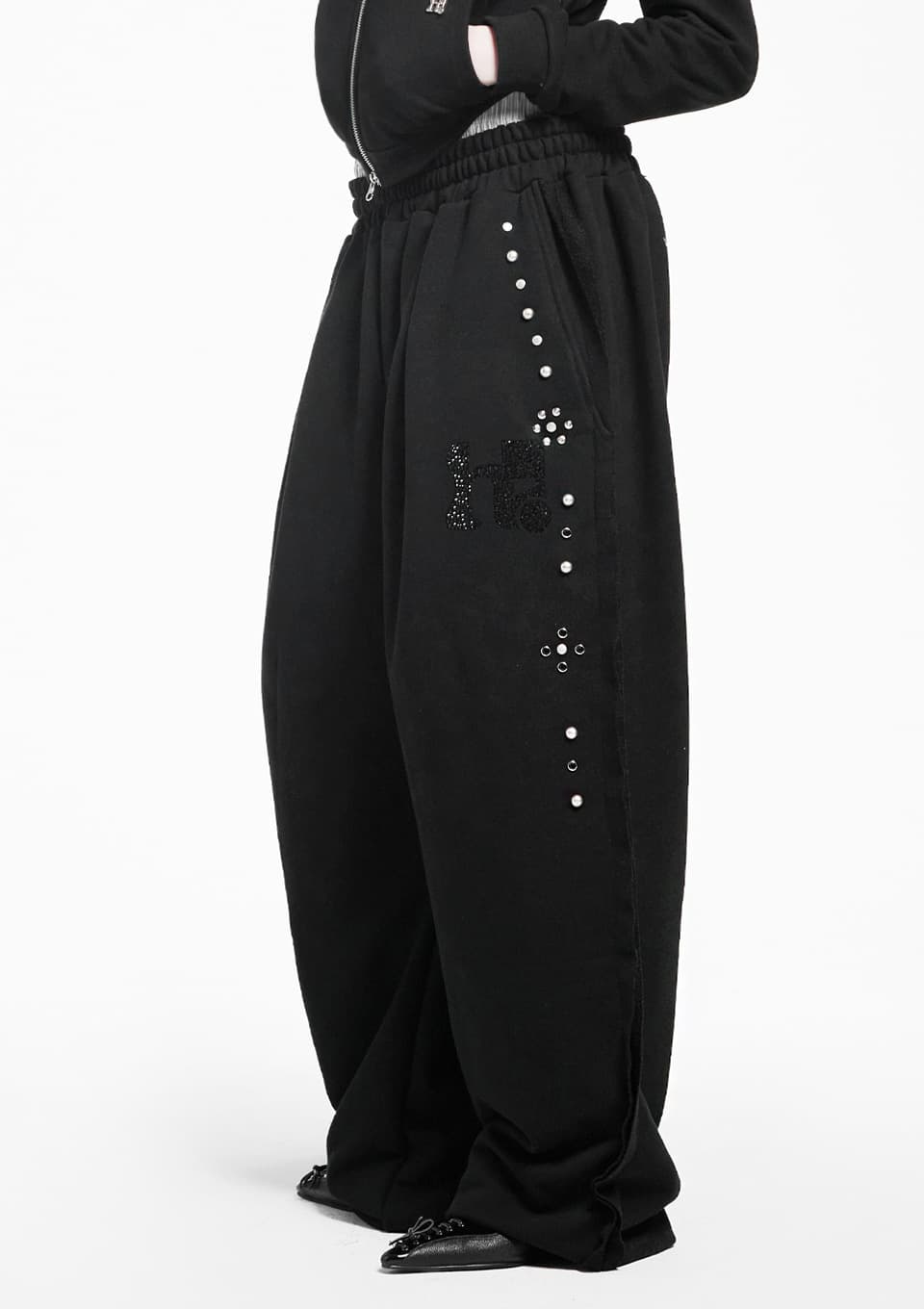 Simple One Tuck String Pants_BLACK — vue 1