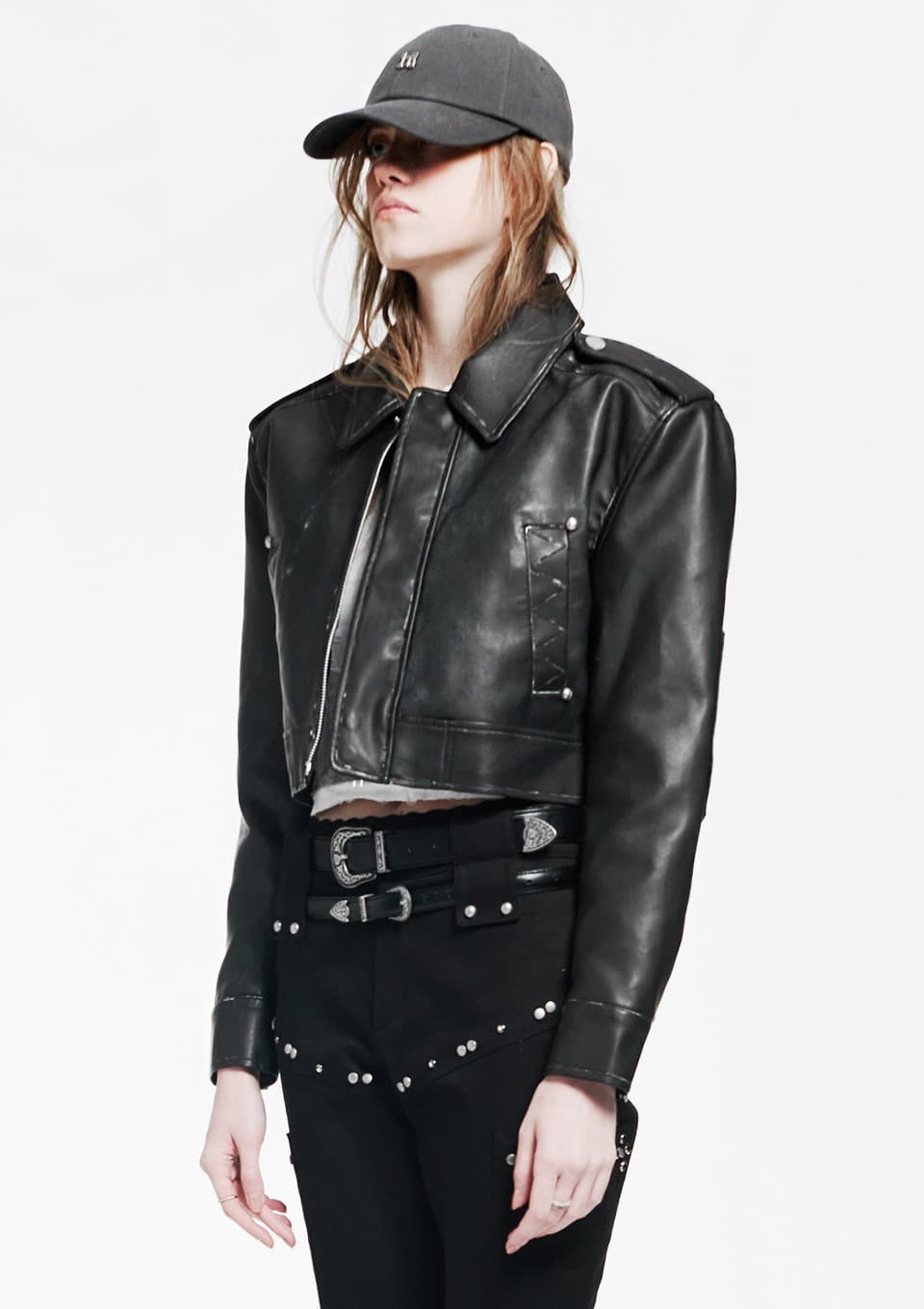 Vintage Leather Short Jacket