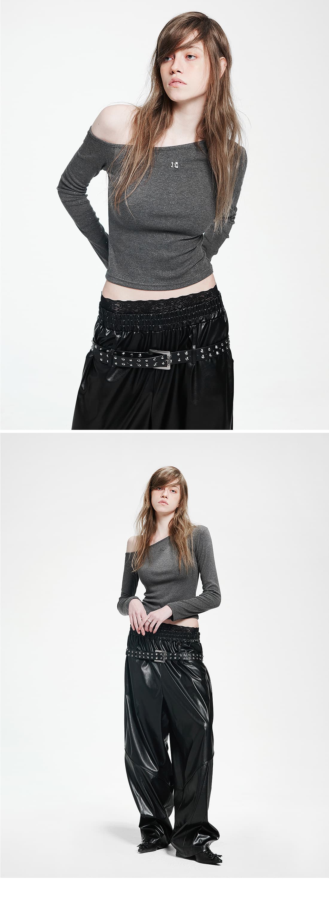 Holy symbol sparkle off-shoulder_GRAY — vue 3