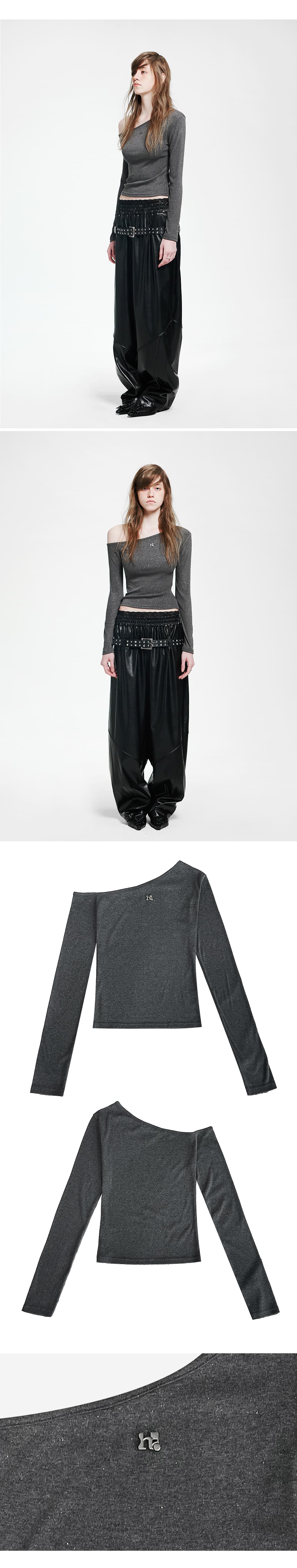 Holy symbol sparkle off-shoulder_GRAY — vue 5