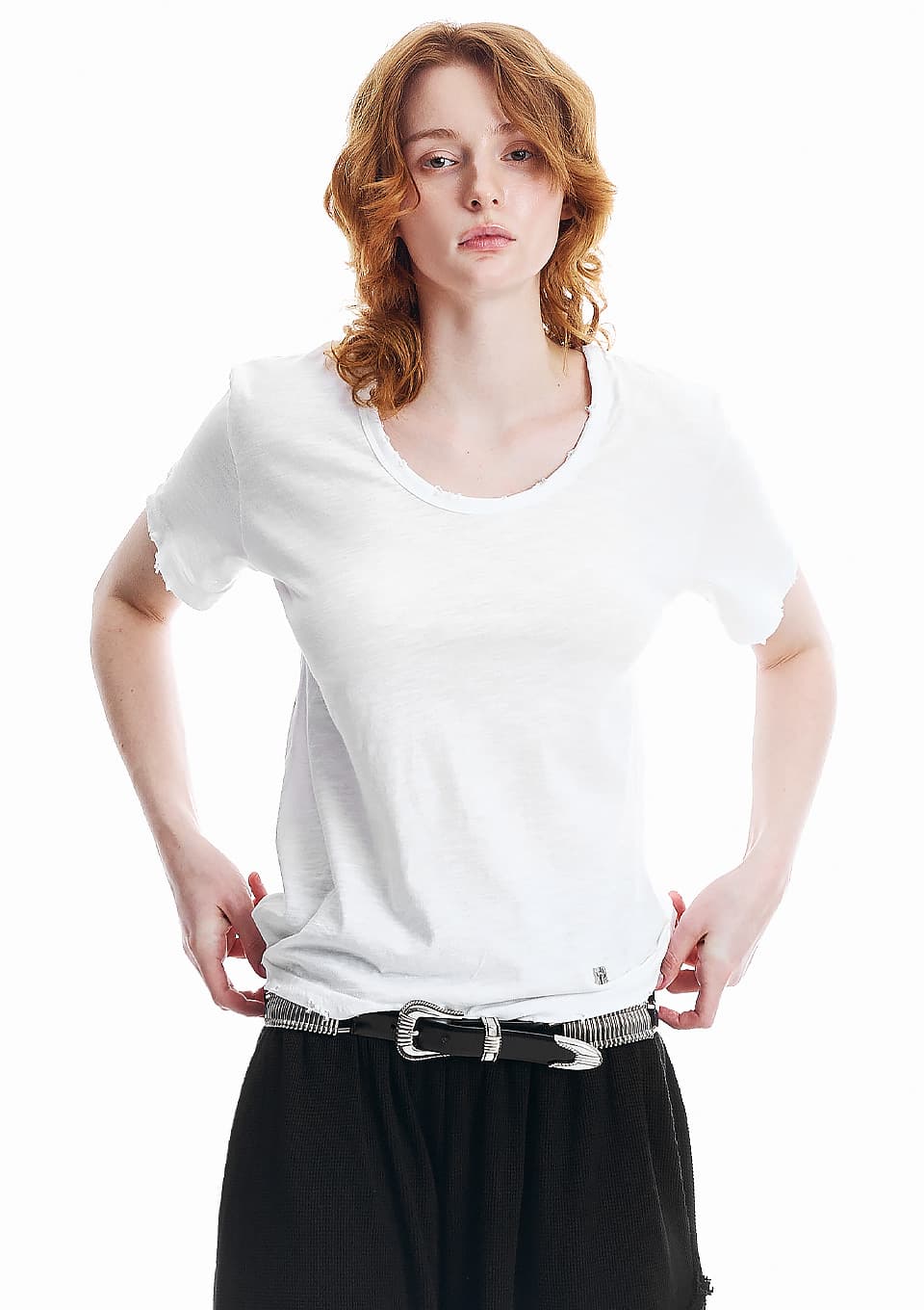 Holy U NECK T-shirt WHITE — vue 1