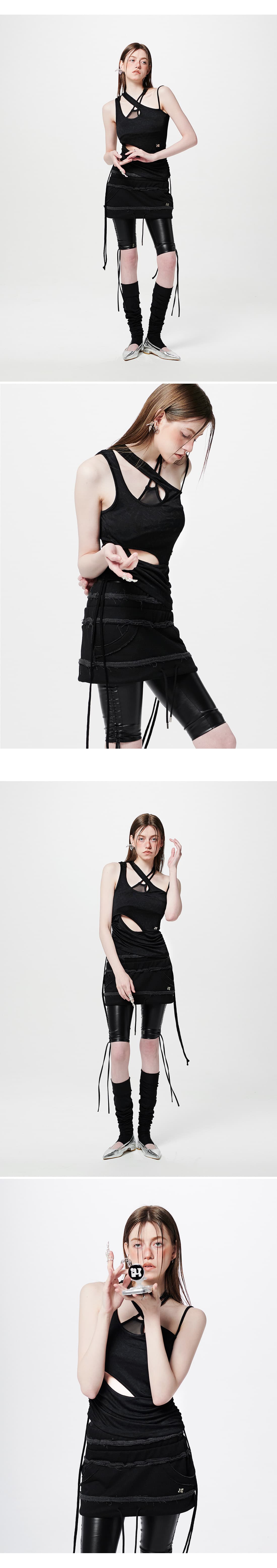Sagging Layered Mini Skirt — vue 5