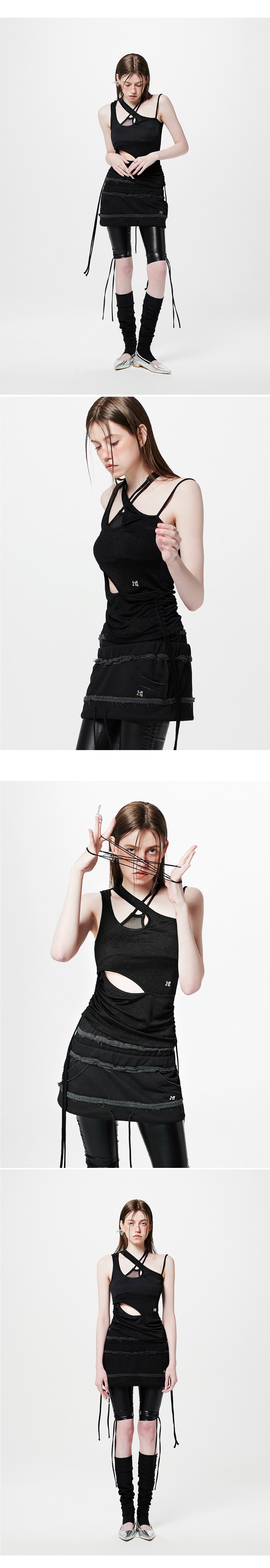 Sagging Layered Mini Skirt — vue 6