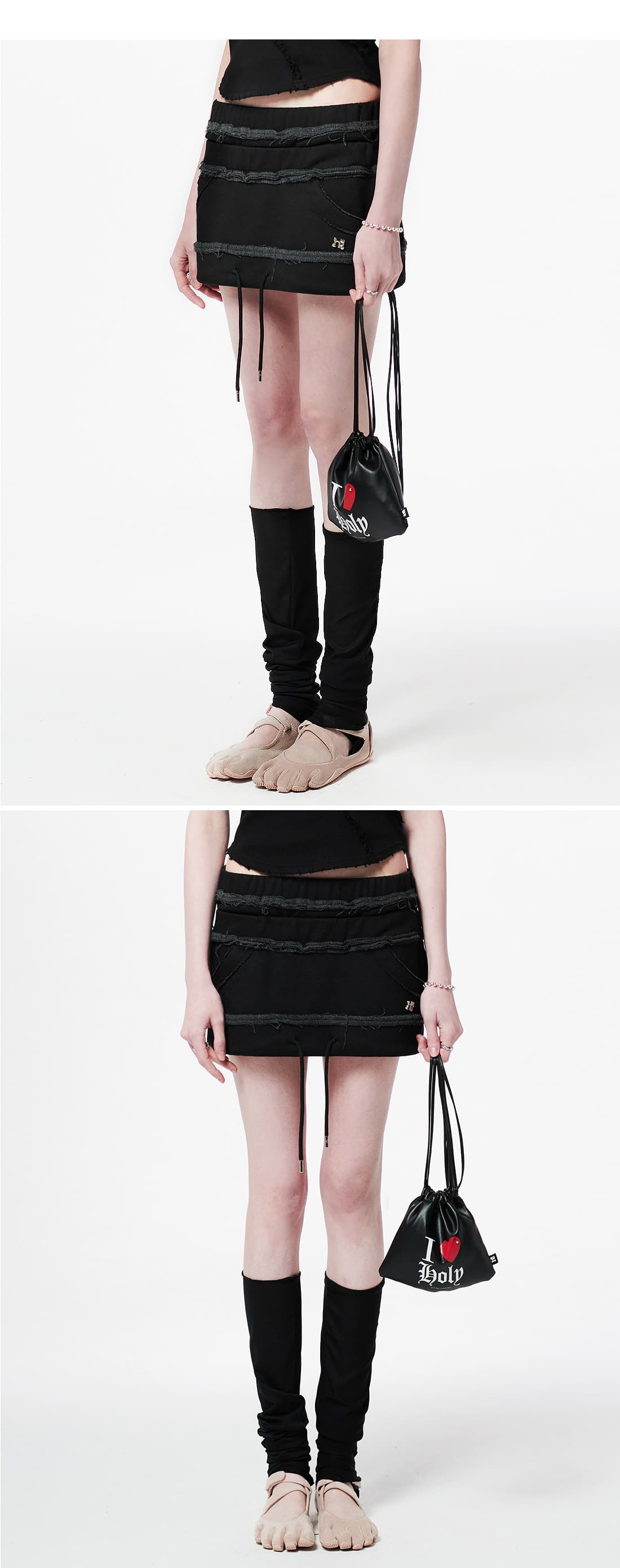 Sagging Layered Mini Skirt — vue 7