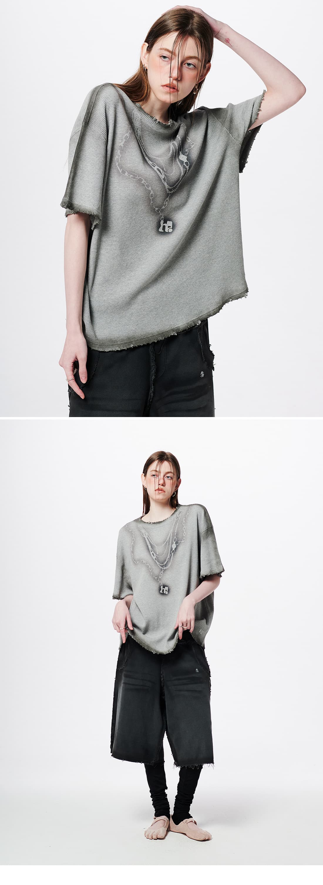 Necklace Graphic Oversized T-Shirt — vue 4