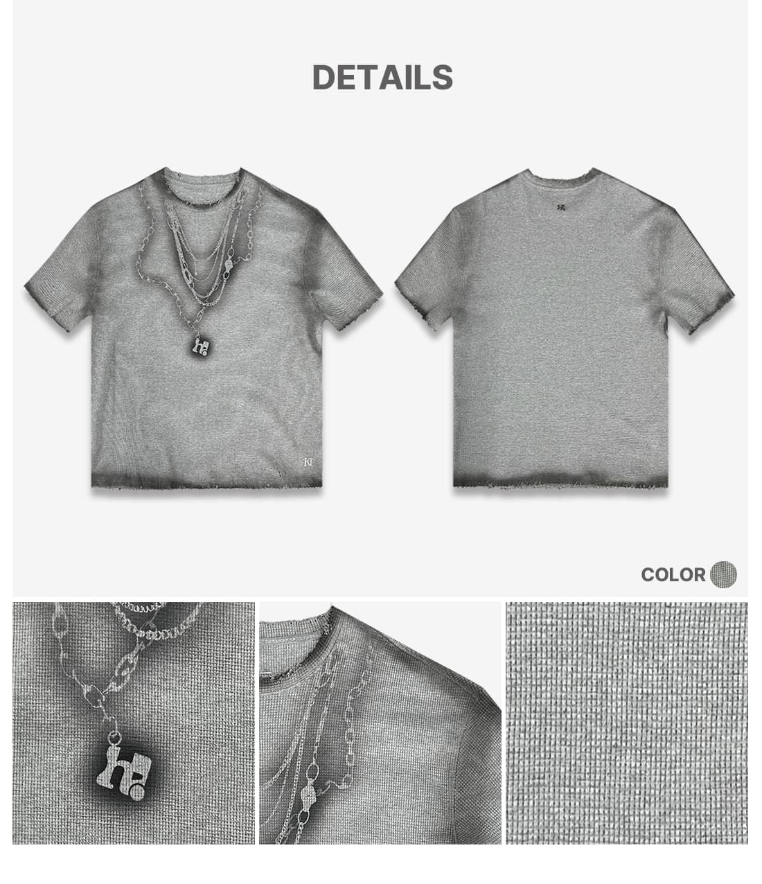 Necklace Graphic Oversized T-Shirt — vue 8