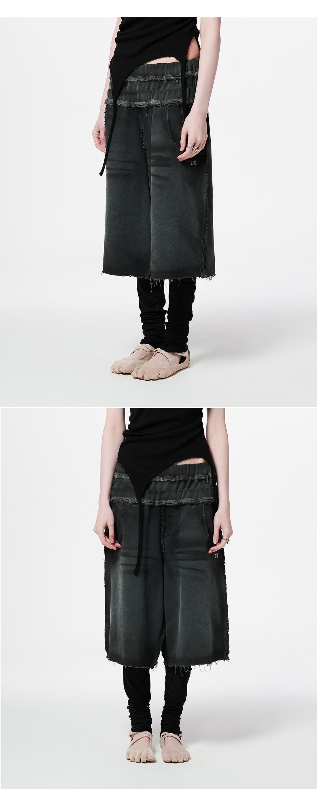 Double Waistband Brushed Shorts — vue 6