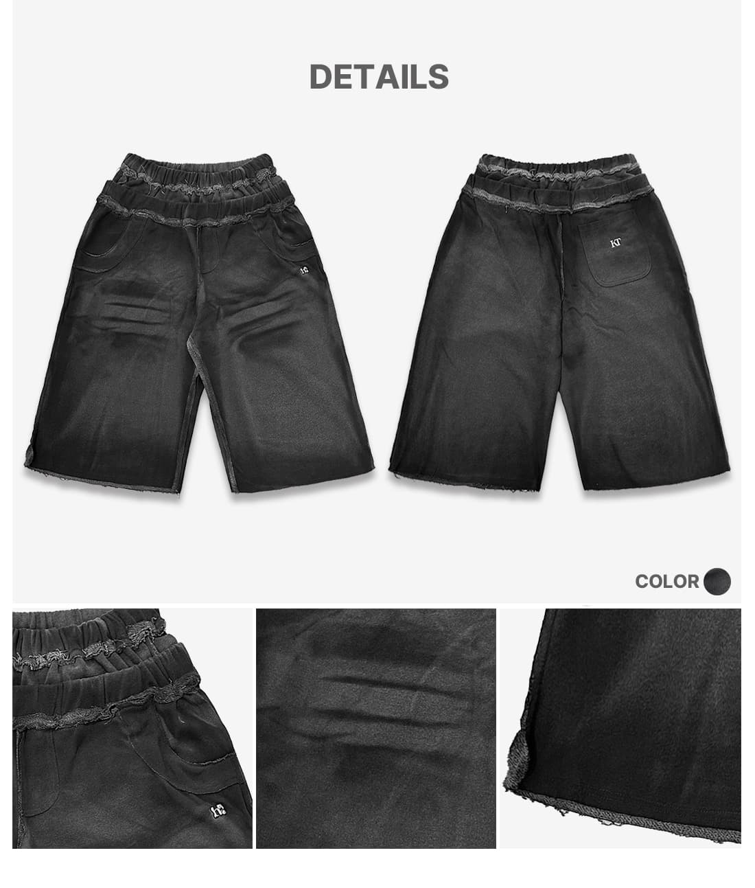 Double Waistband Brushed Shorts — vue 7