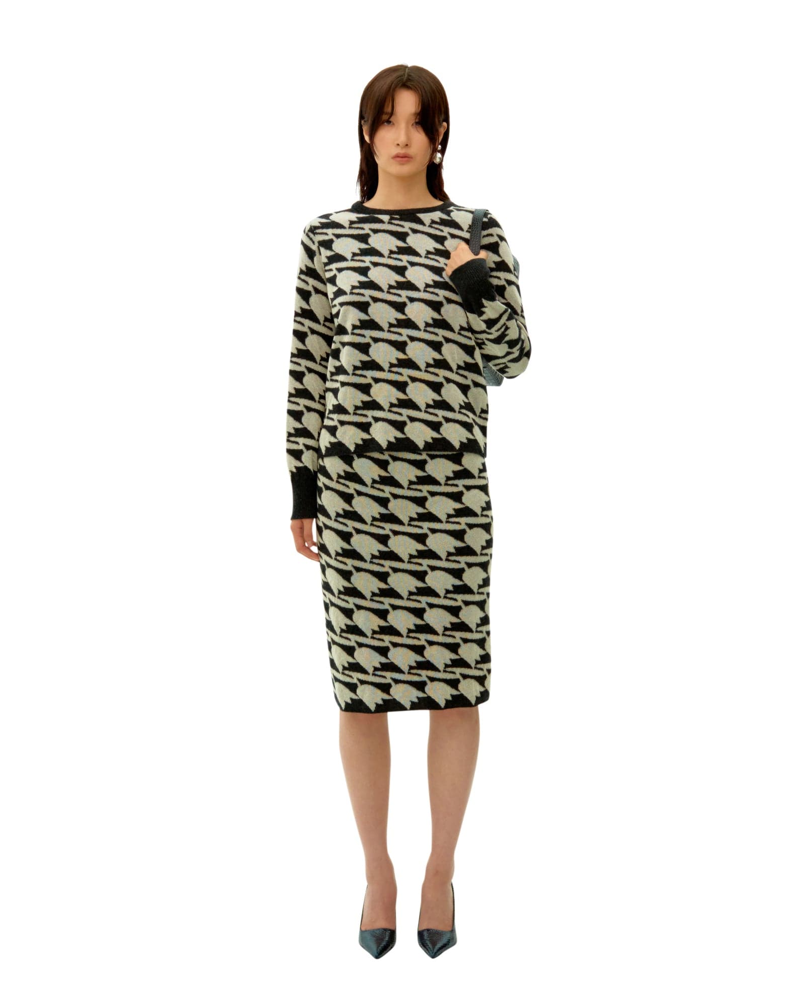 Tulip Jacquard Wool Jumper — vue 2