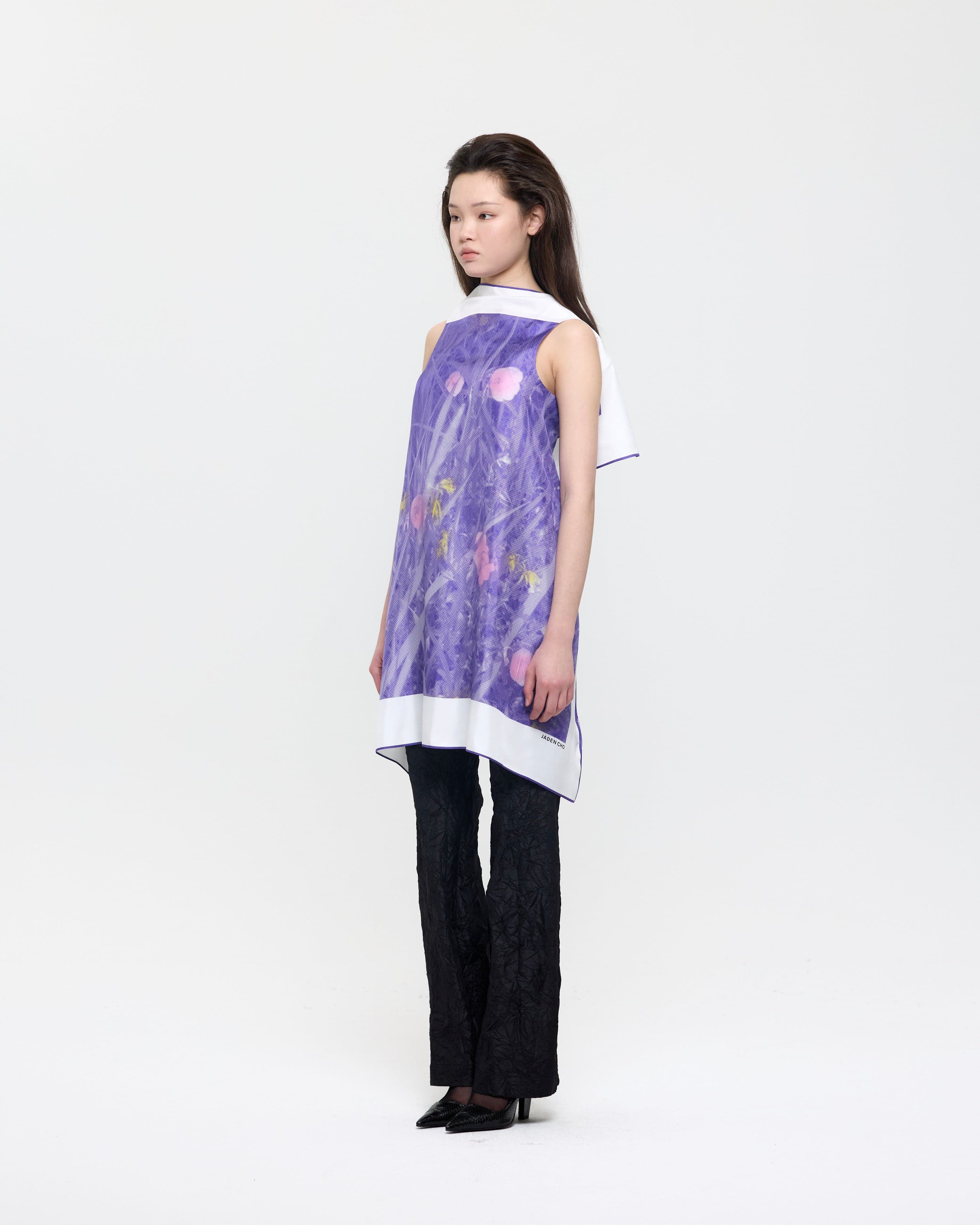 Violet Evening Primrose Flag Dress — vue 3