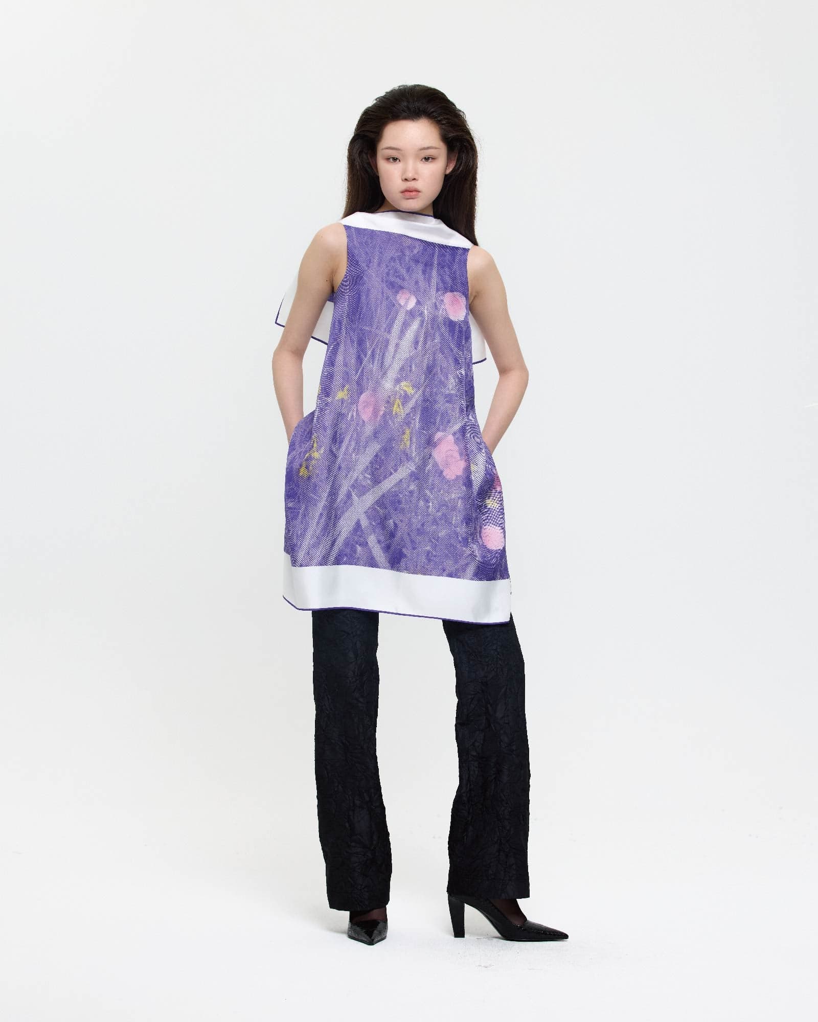 Violet Evening Primrose Flag Dress