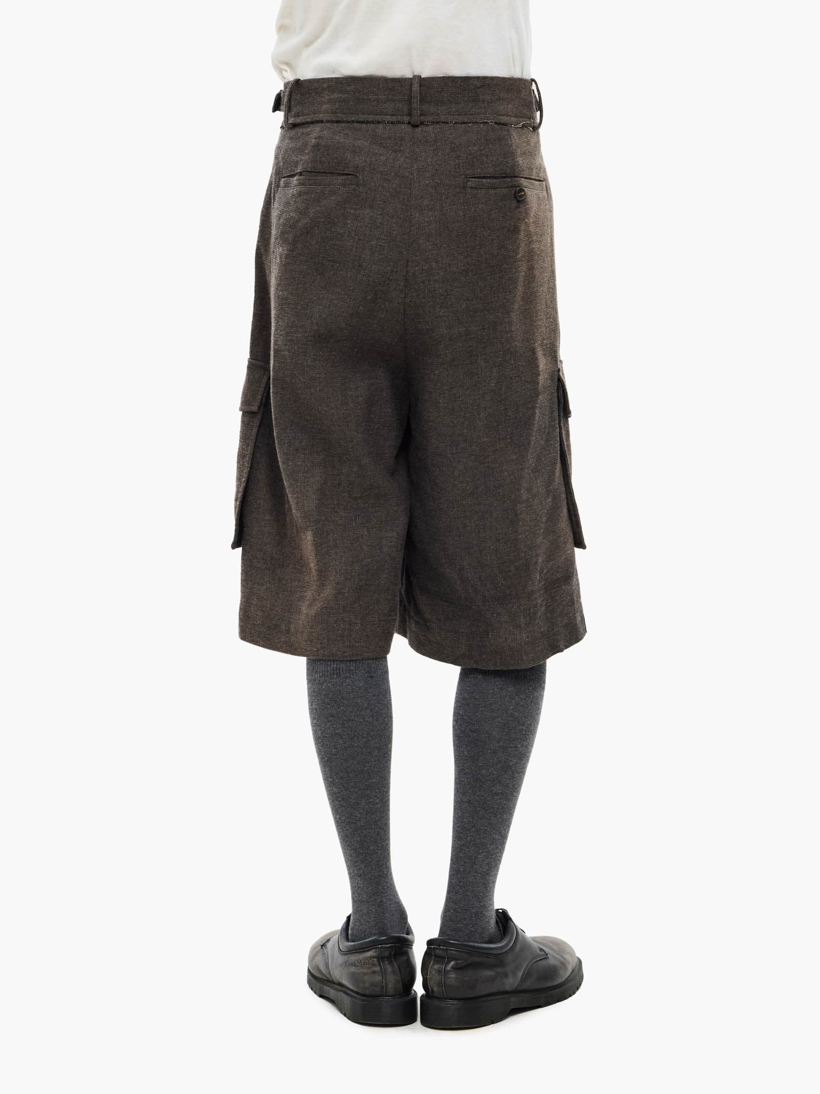 Sun-Bleached Multi Pocket Half Trousers - Brown — vue 6