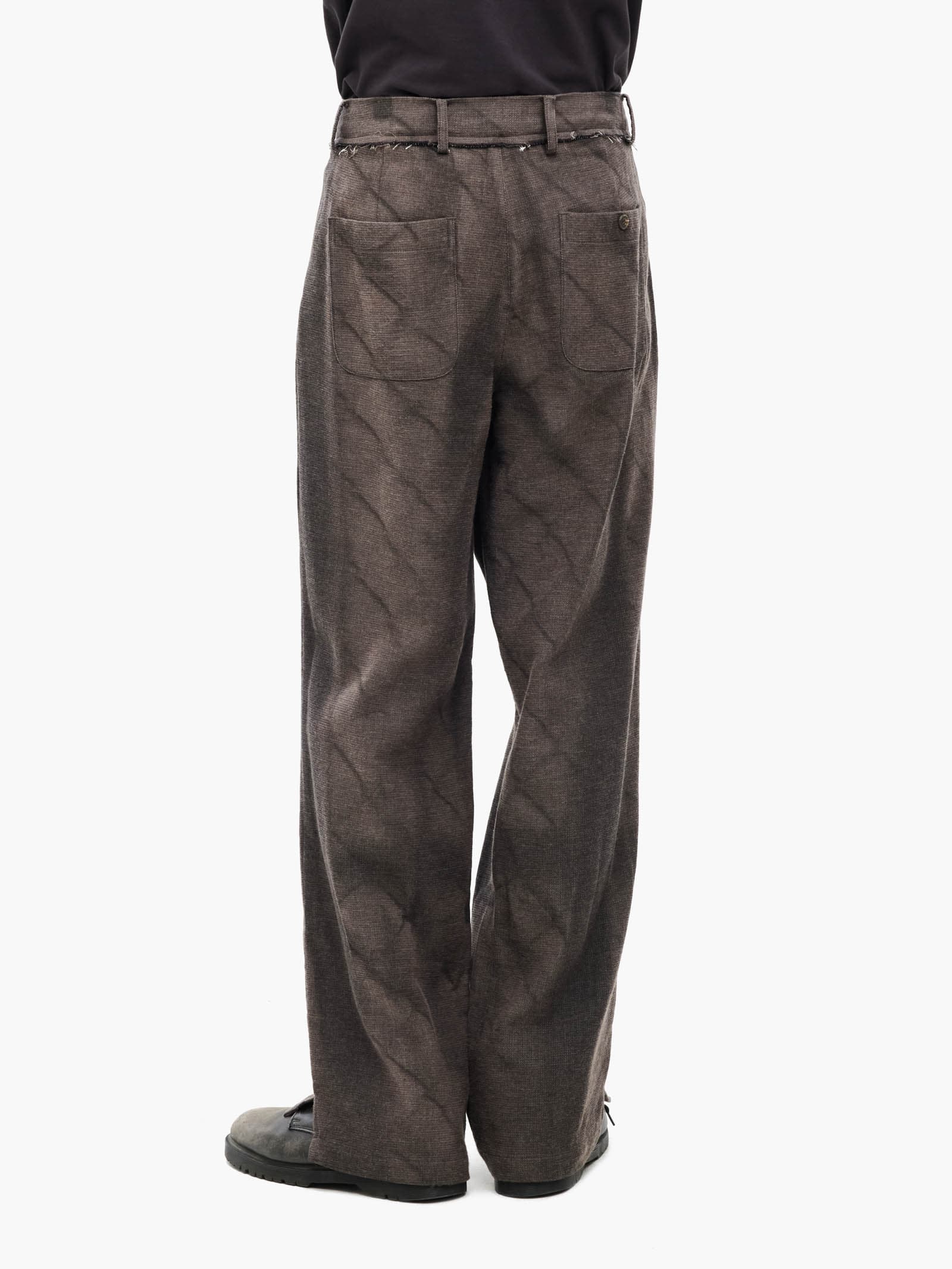 Sun-Bleached Straight Trousers - Brown — vue 6