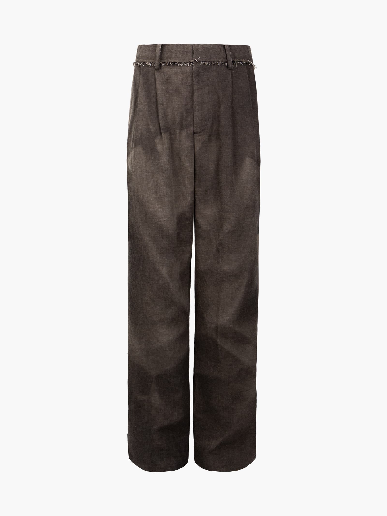 Sun-Bleached Straight Trousers - Brown — vue 8