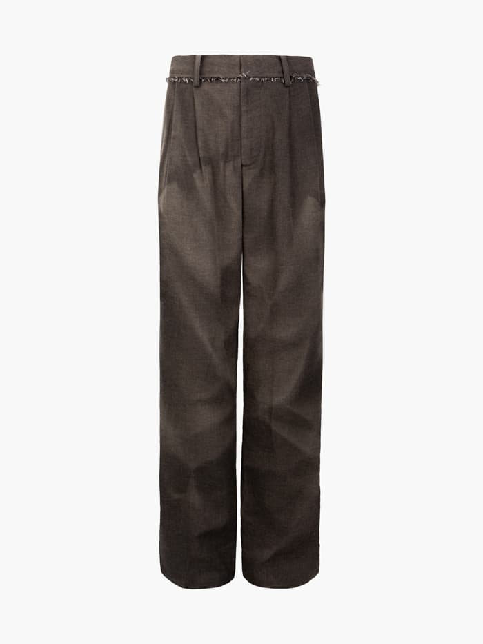 Sun-Bleached Straight Trousers - Brown