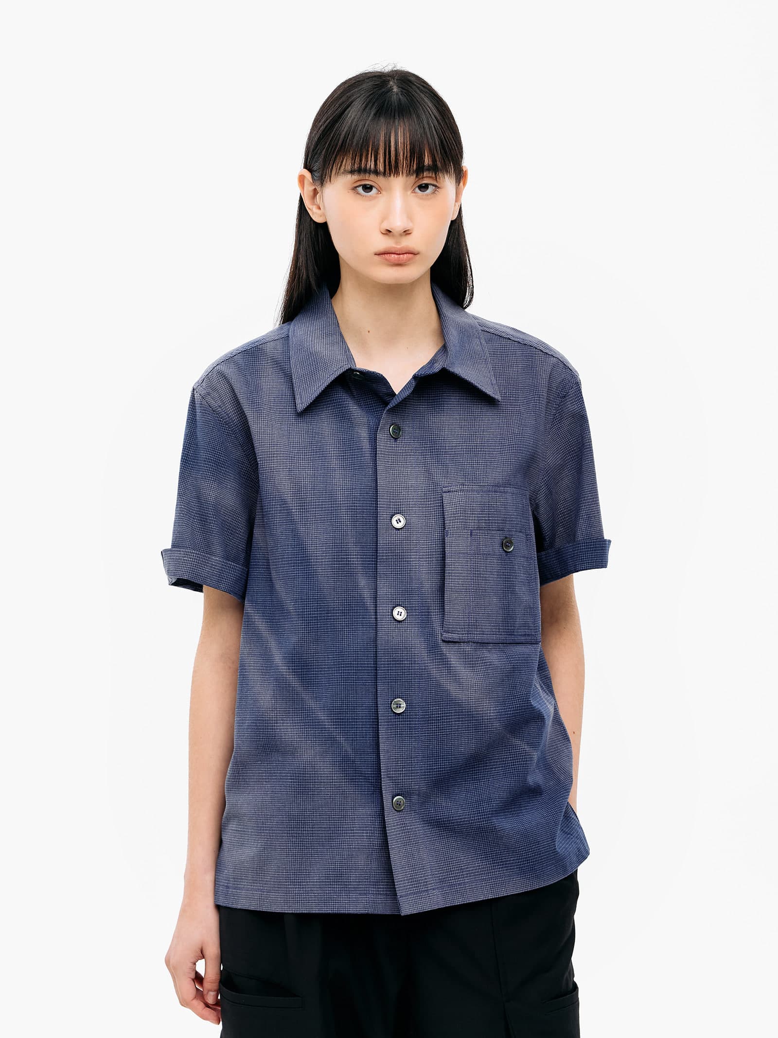 Sun-Bleached Work Shirt - Navy — vue 5