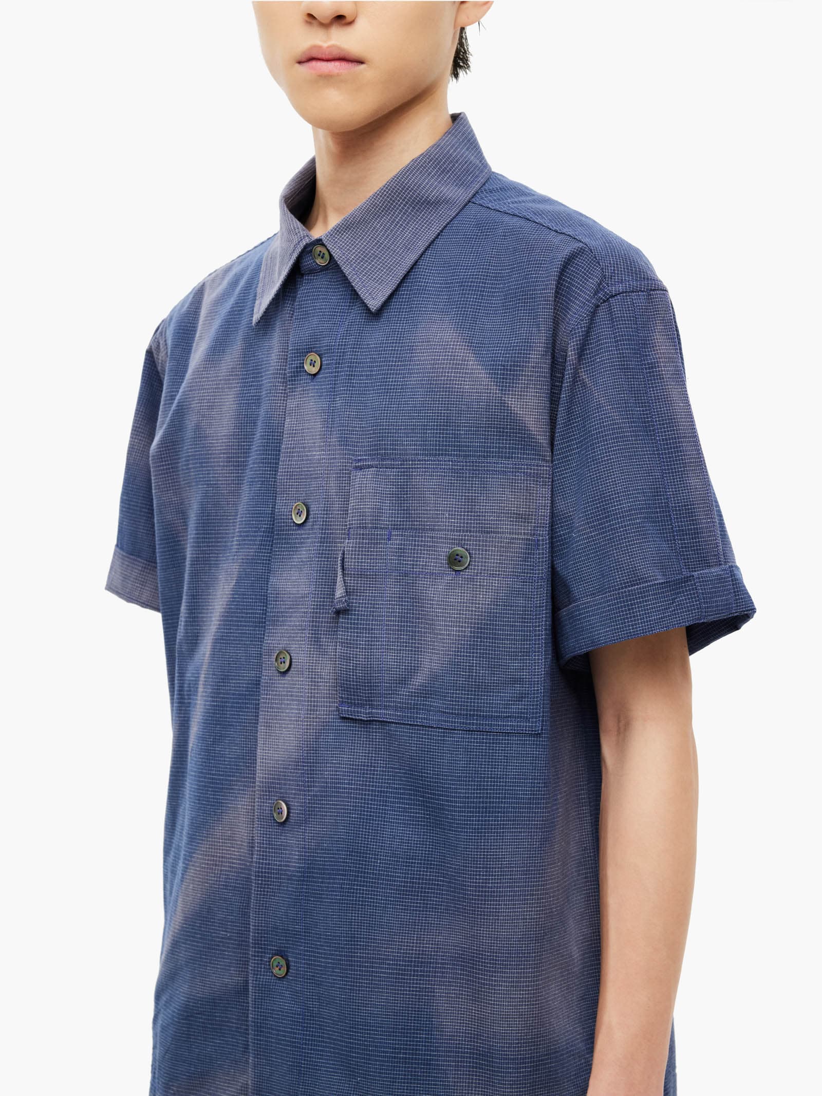 Sun-Bleached Work Shirt - Navy — vue 6