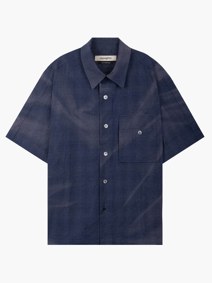 Sun-Bleached Work Shirt - Navy — vue 1