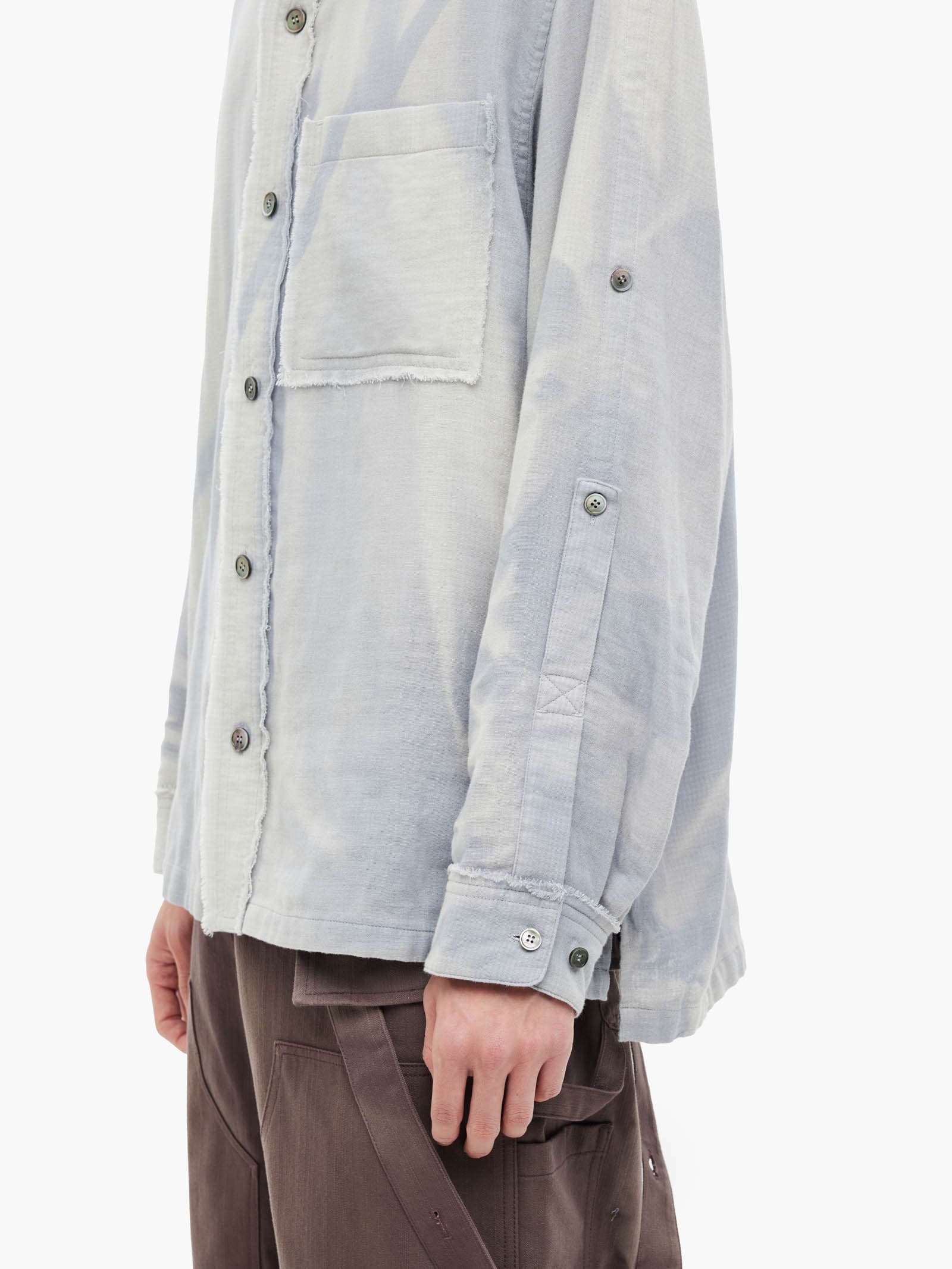 Sun-Bleached Strap Detailed Shirt - Grey — vue 6