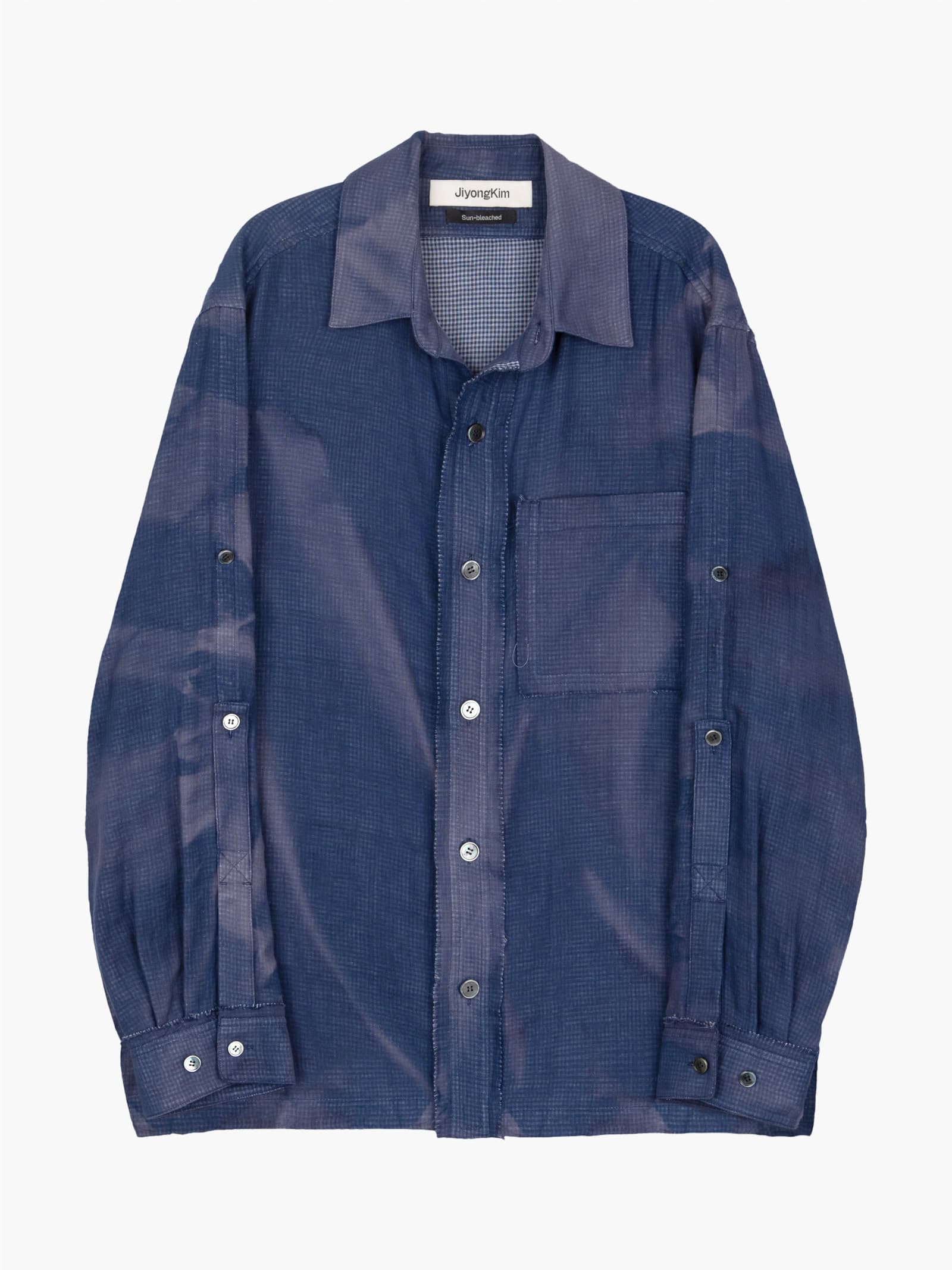 Sun-Bleached Strap Detailed Shirt - Navy — vue 12