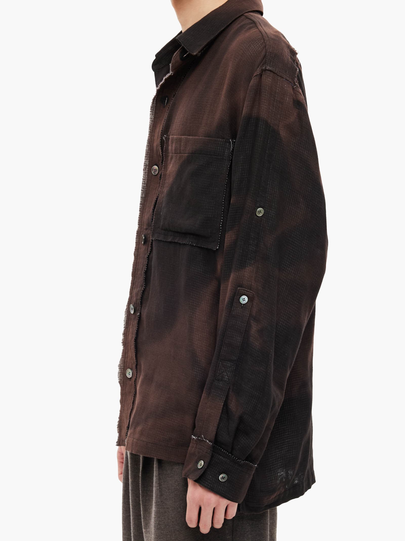 Sun-Bleached Strap Detailed Shirt - Black — vue 7