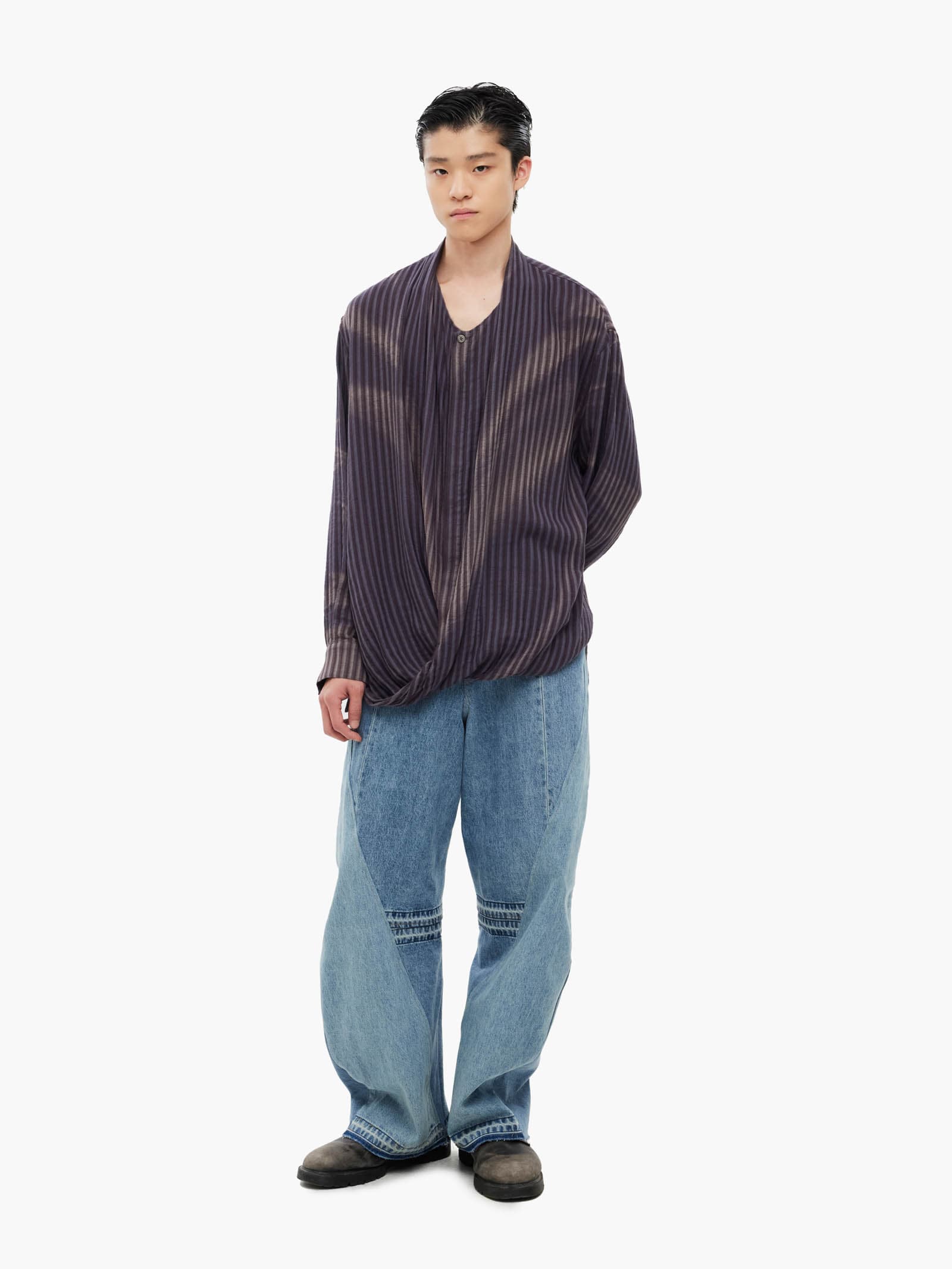 Sun-Bleached Draped Shirt - Jacquard — vue 2