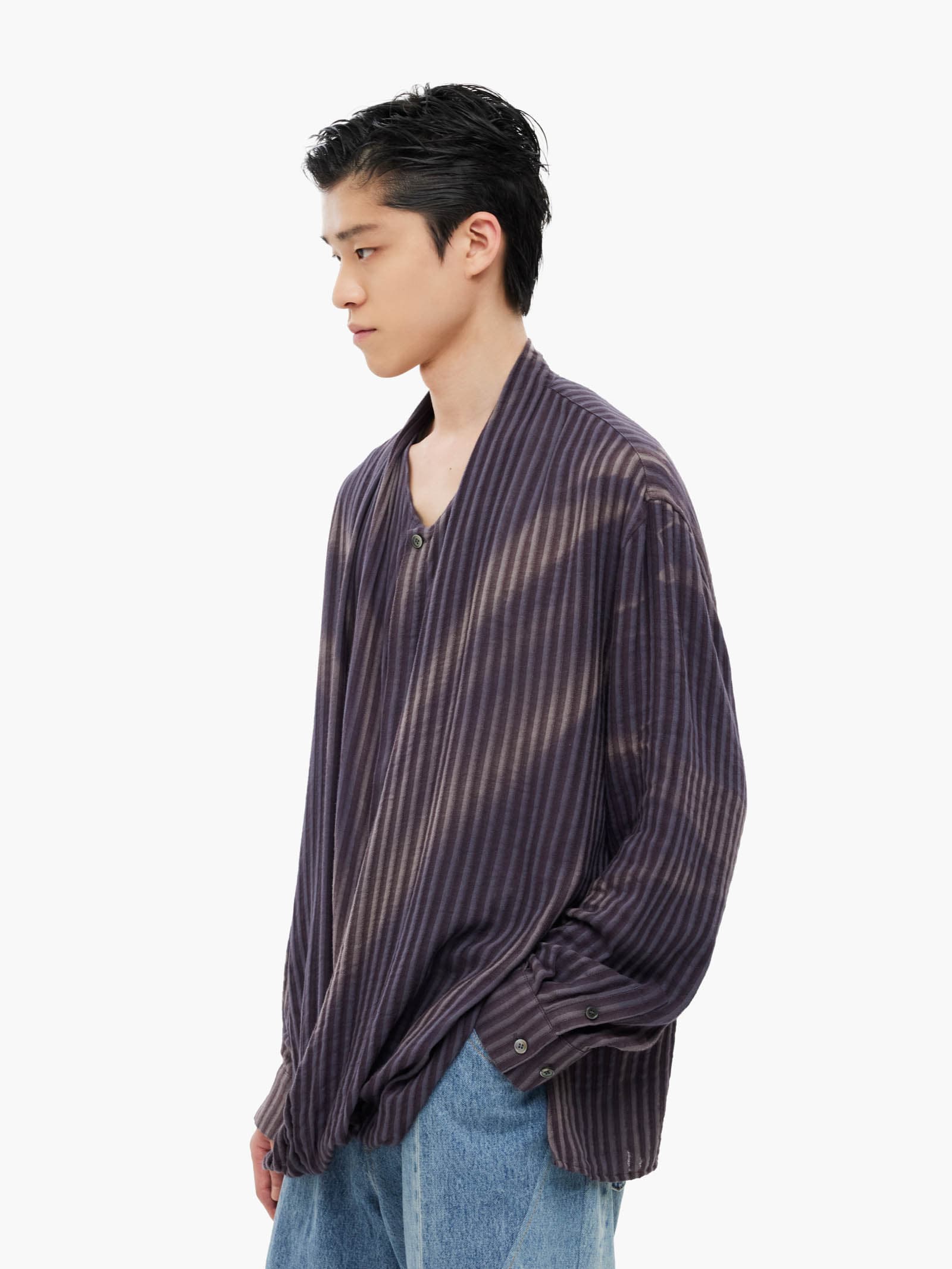 Sun-Bleached Draped Shirt - Jacquard — vue 4