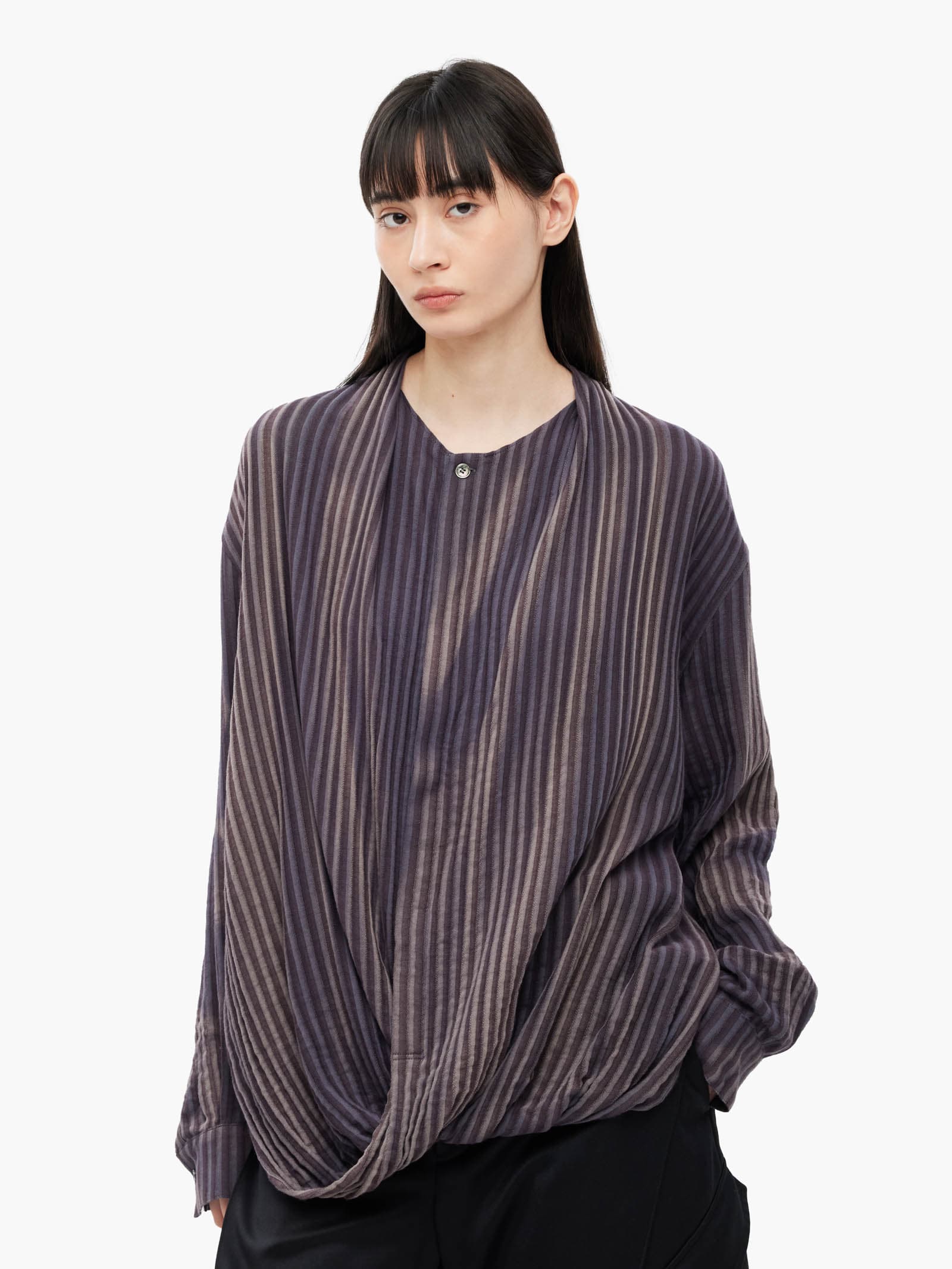 Sun-Bleached Draped Shirt - Jacquard — vue 5